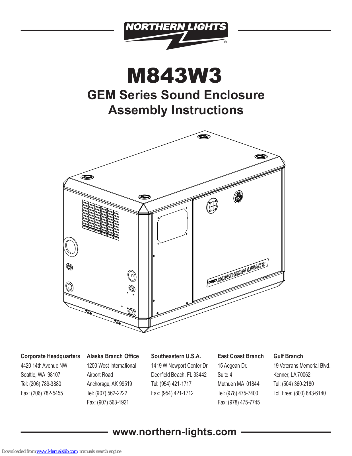 Northern Lights GEM, M843W3 Assembly  Manual