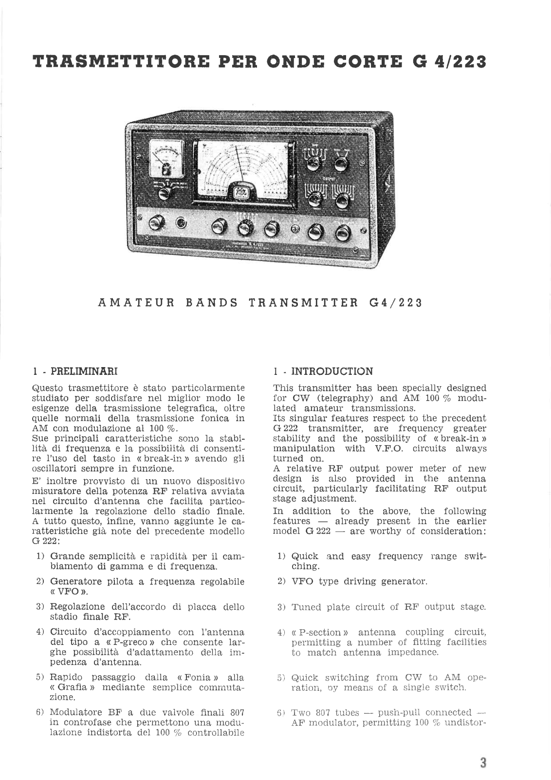 Geloso G4-223 Service manual