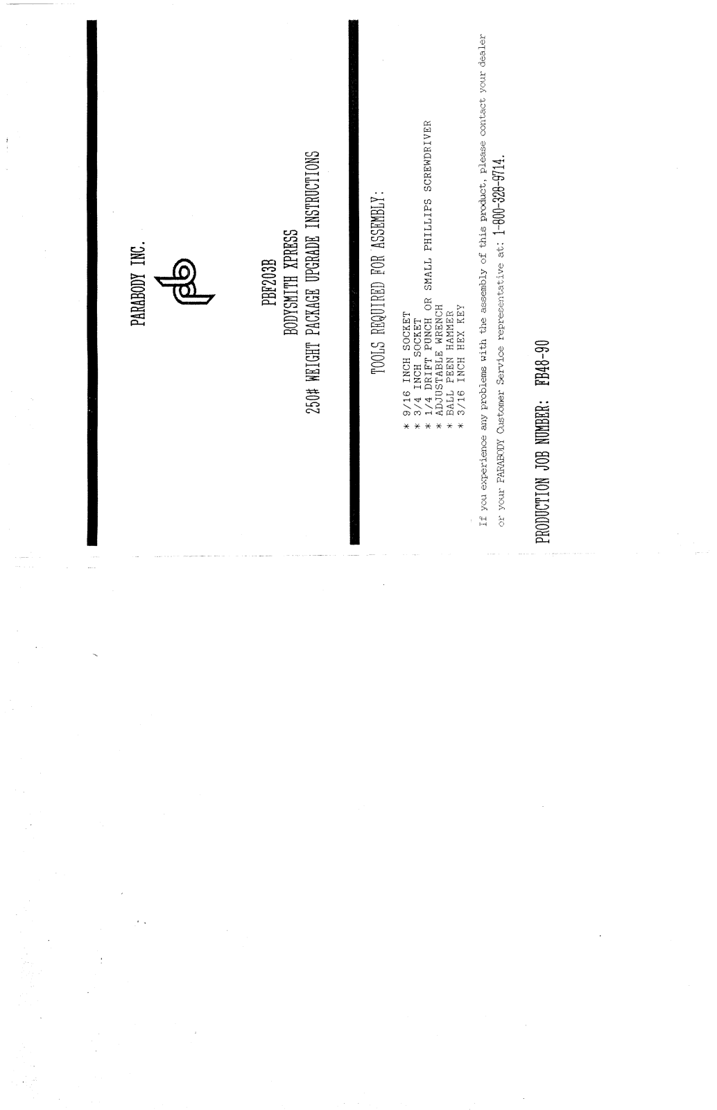 ParaBody PBF203B User Manual