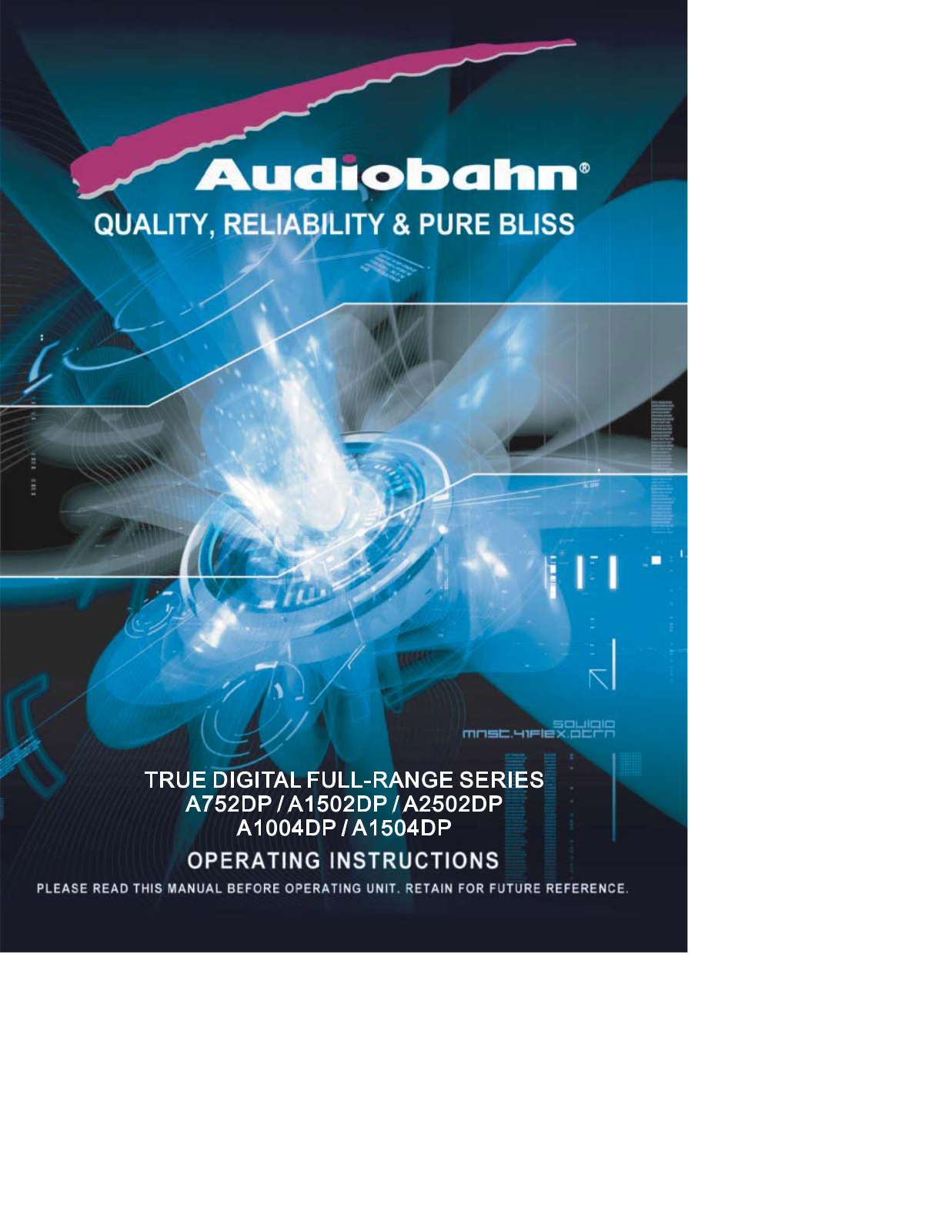 Audiobahn A752DP, A1504DP, A1004DP User Manual