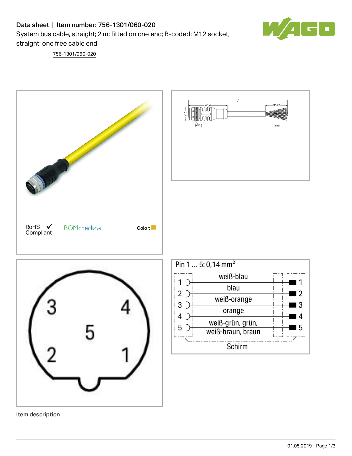 Wago 756-1301/060-020 Data Sheet