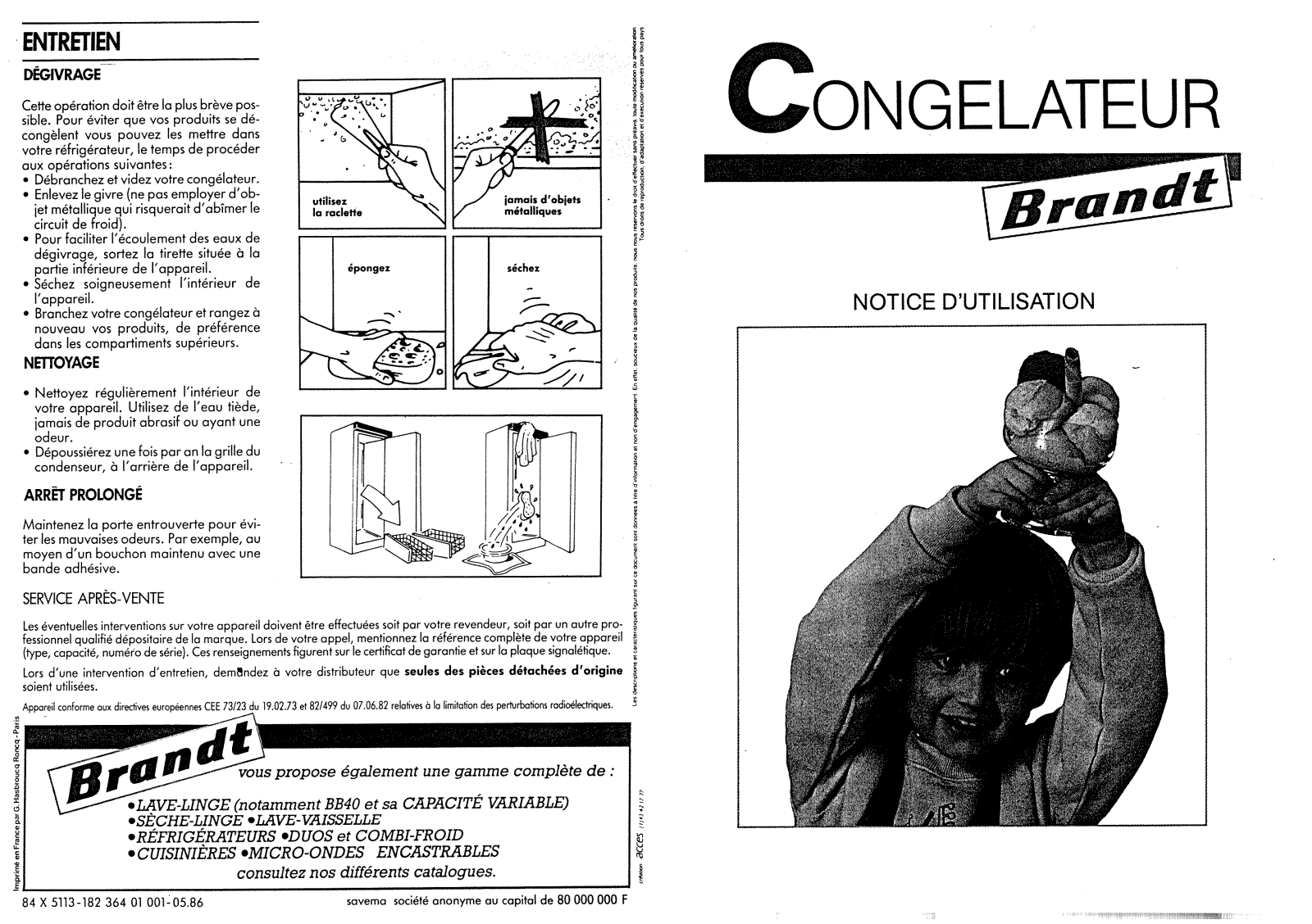 BRANDT CV361L, CV34, CV31EPN, CV3006, CV28 User Manual