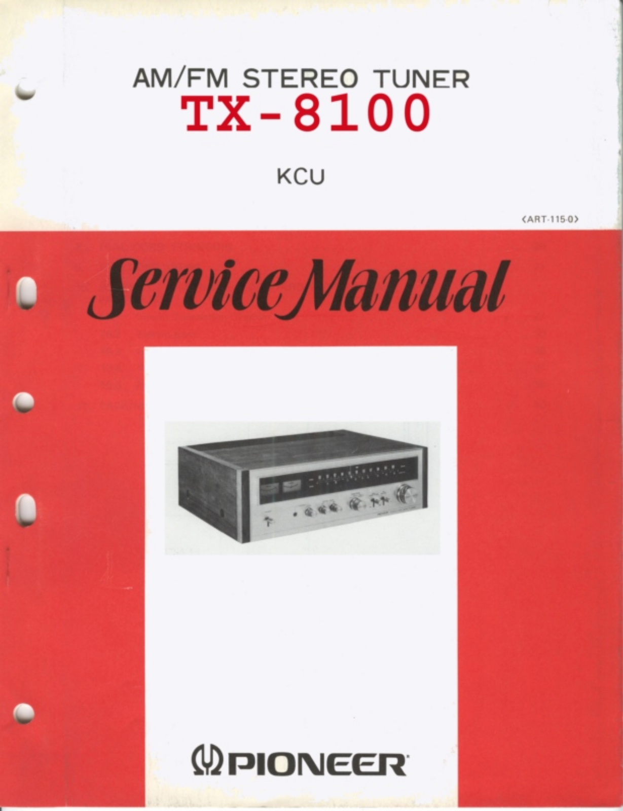 Pioneer TX-8100 Service manual