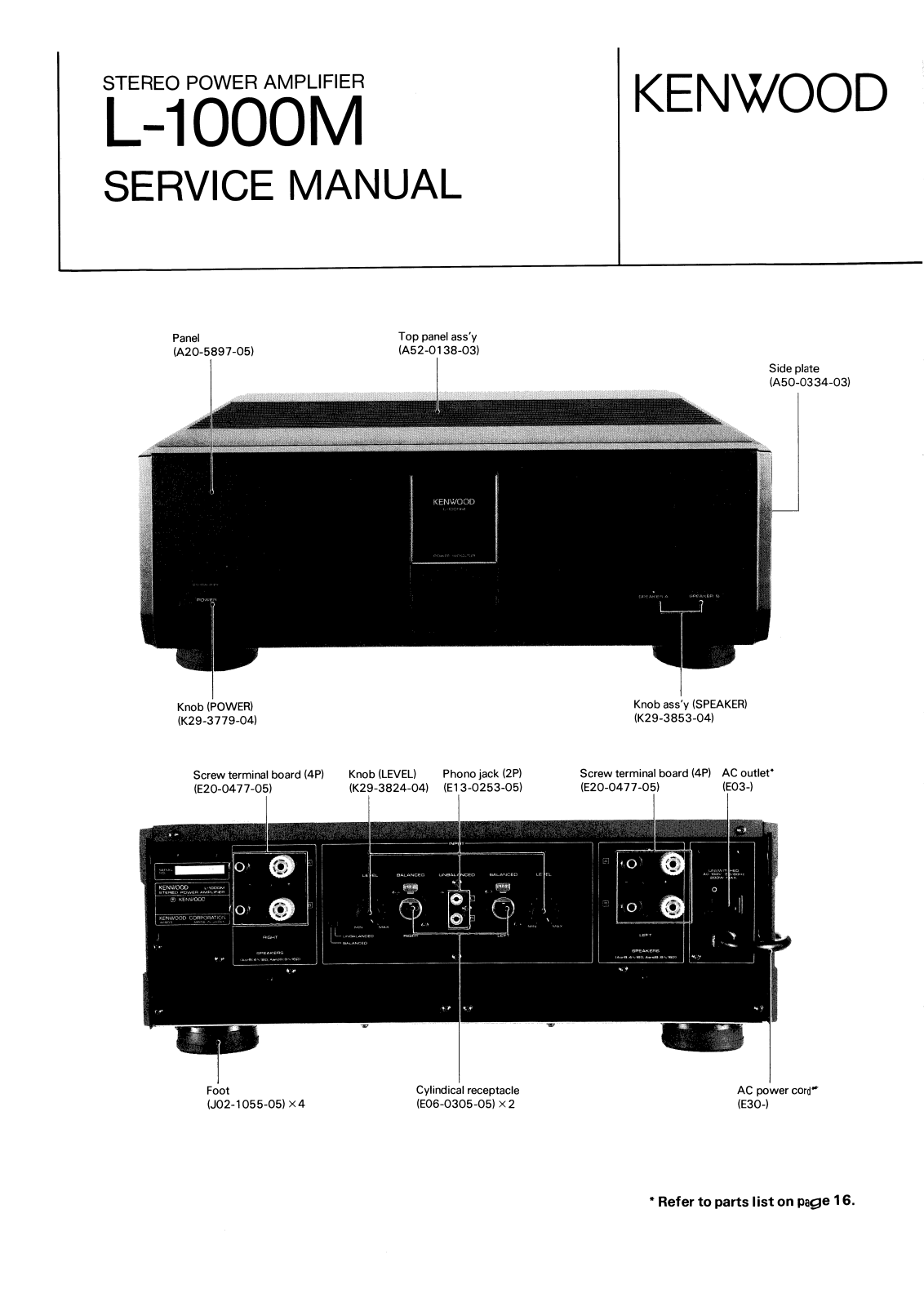 Kenwood L-1000-M Service manual