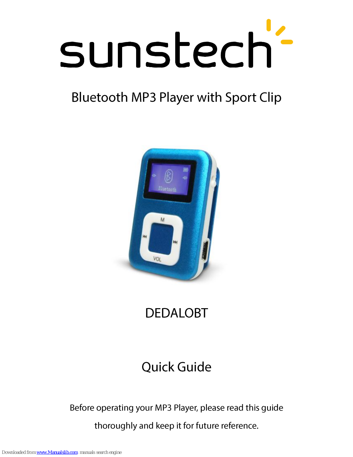 SunTech DEDALOBT Quick Manual