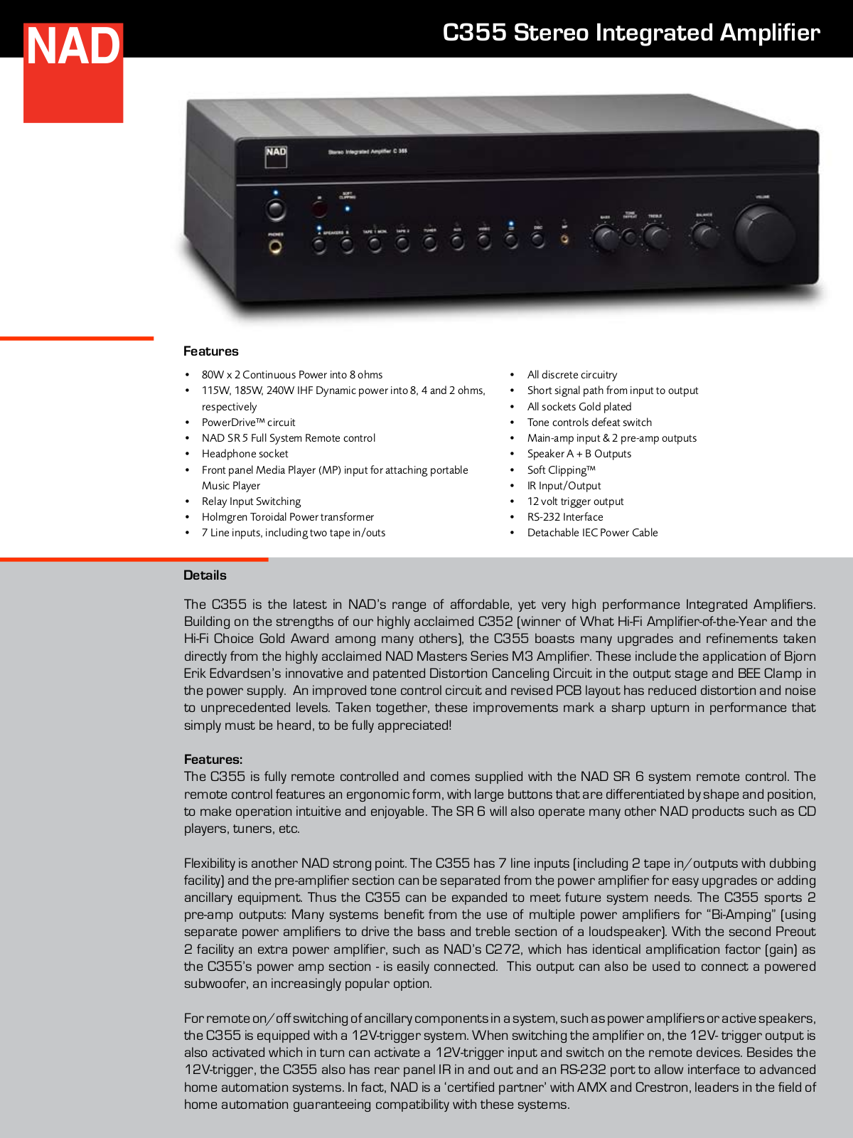 NAD C-355 Brochure