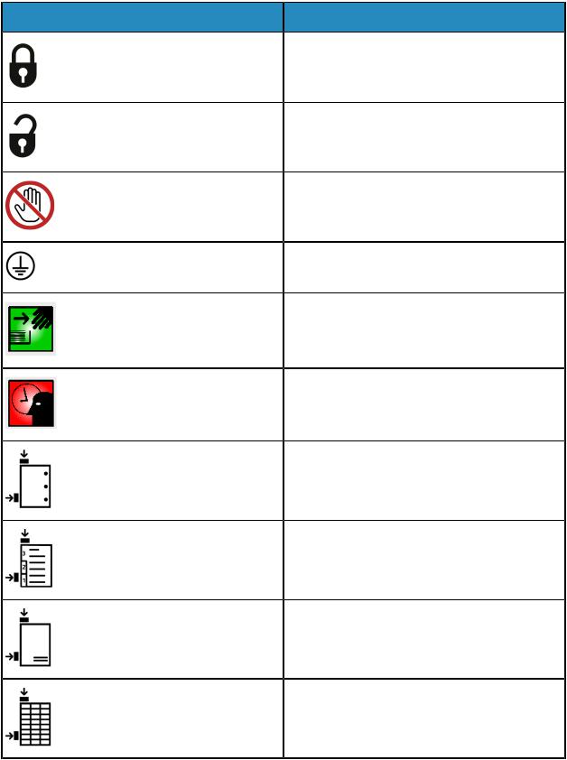 Xerox Color 8250 Product Symbols