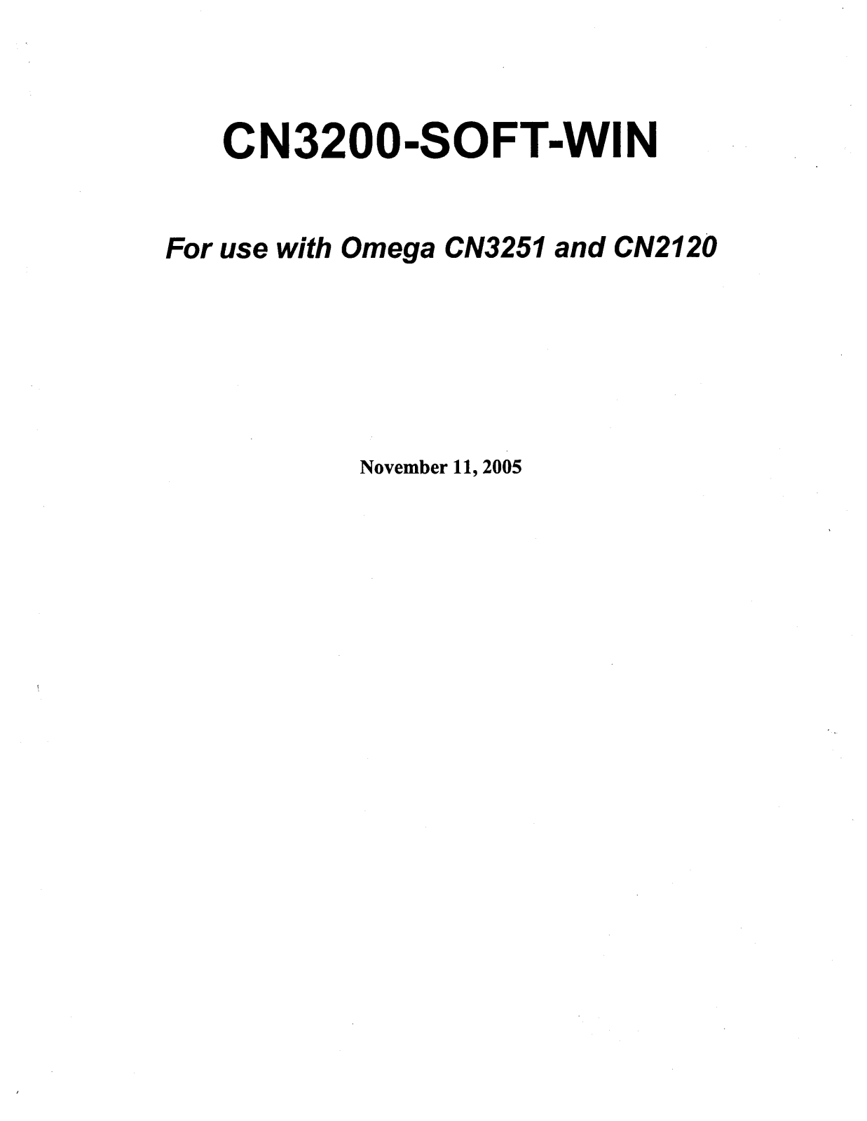 Omega CN3200-SOFT-WIN User guide - ManualMachine.com