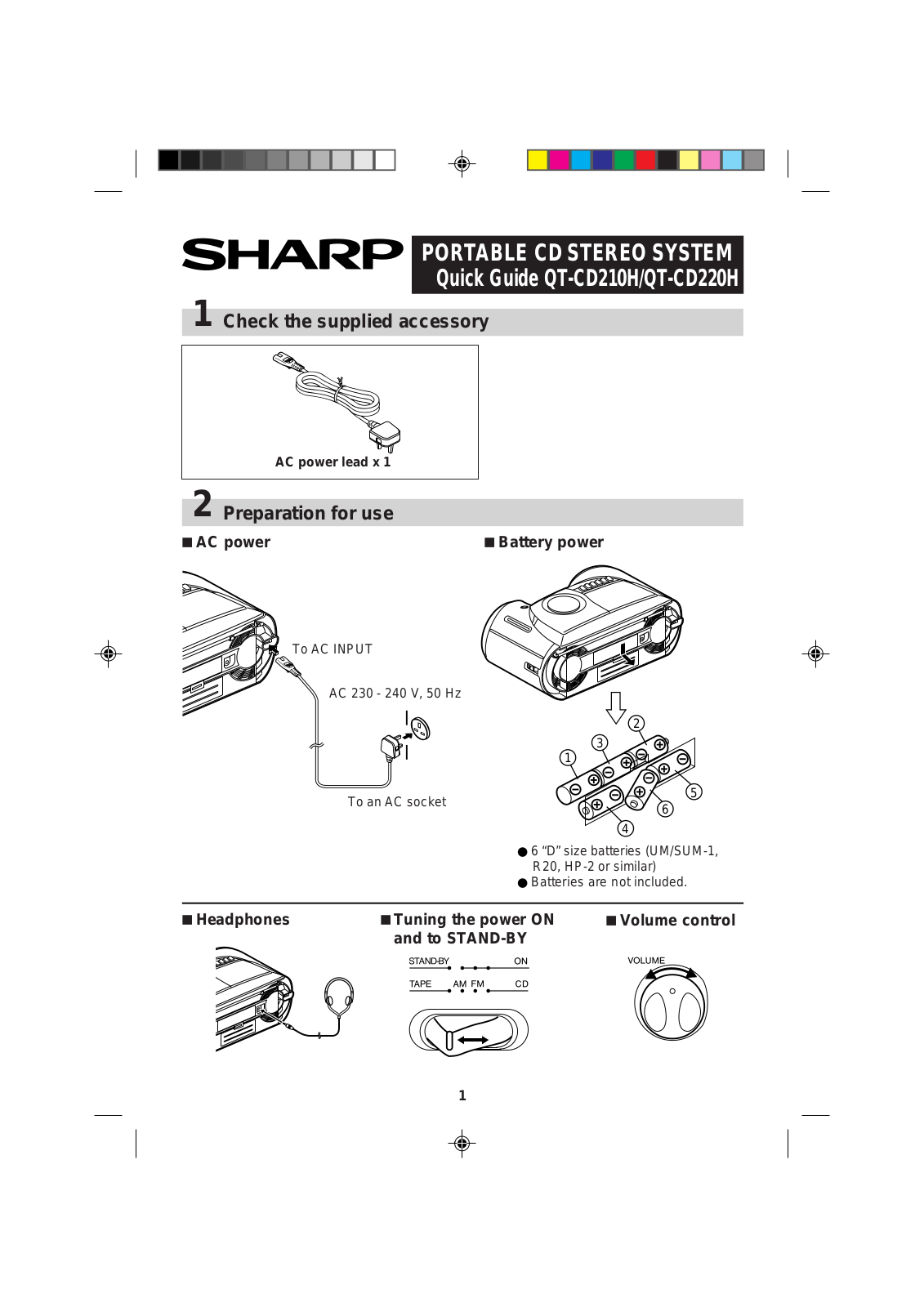 Sharp QTCD210, QTCD220 User Manual