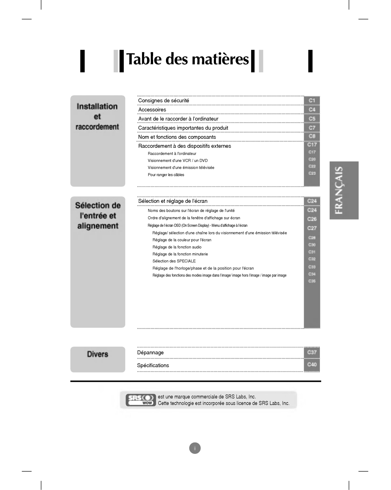 LG M203WX-BZC User manual