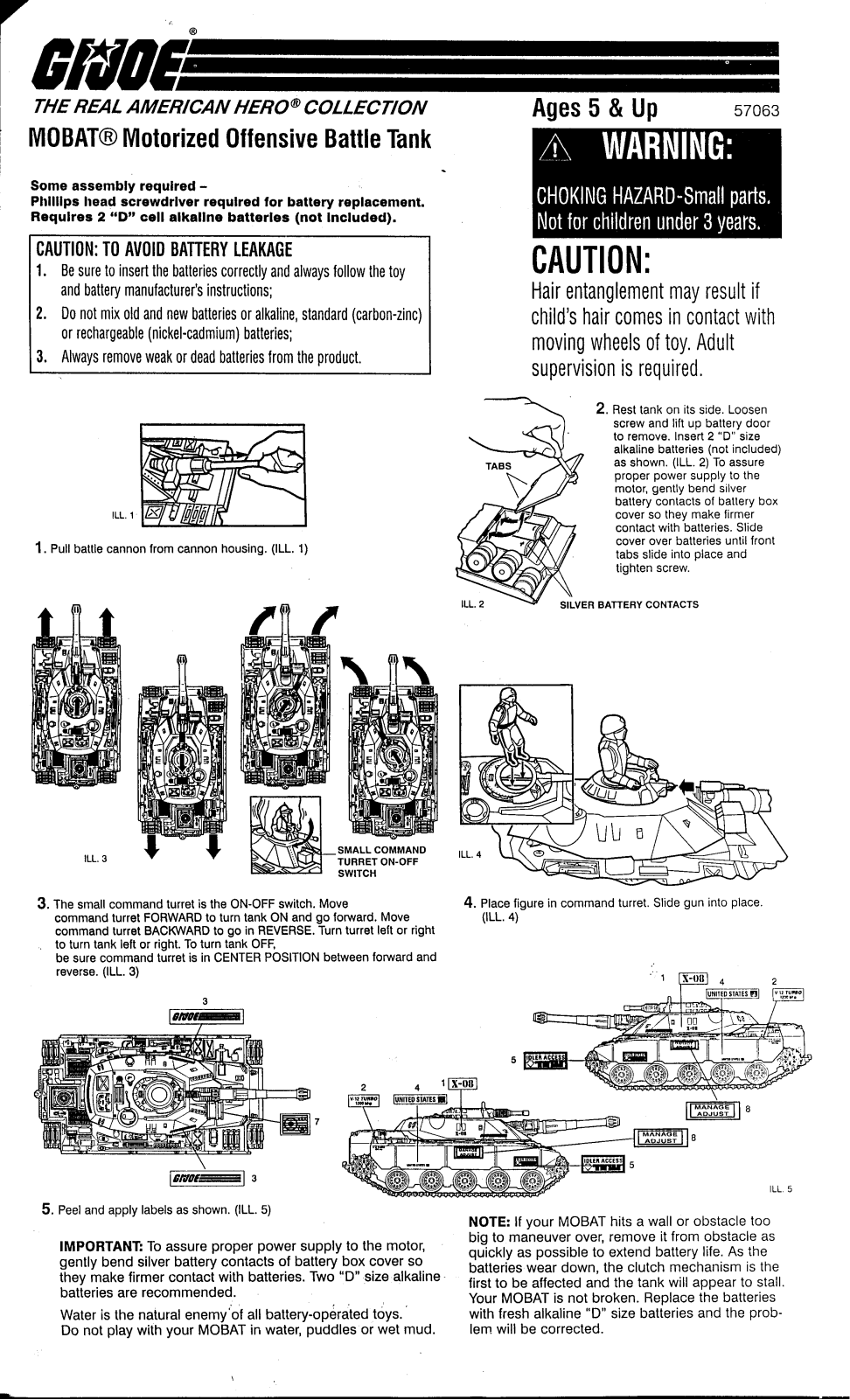 HASBRO GiJoe M.O.B.A.T Mortorized Offensive Battle User Manual