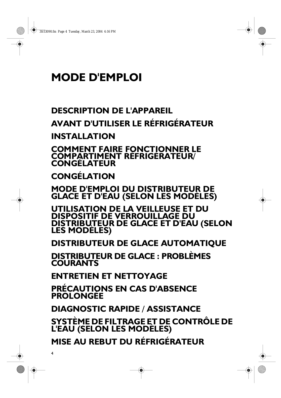 Whirlpool S27DG RWW3 DF, S29DG DWW3 DF, S25C RWW2 DF, S25C FTT3 XDF, S25C RSS3 DF User Manual