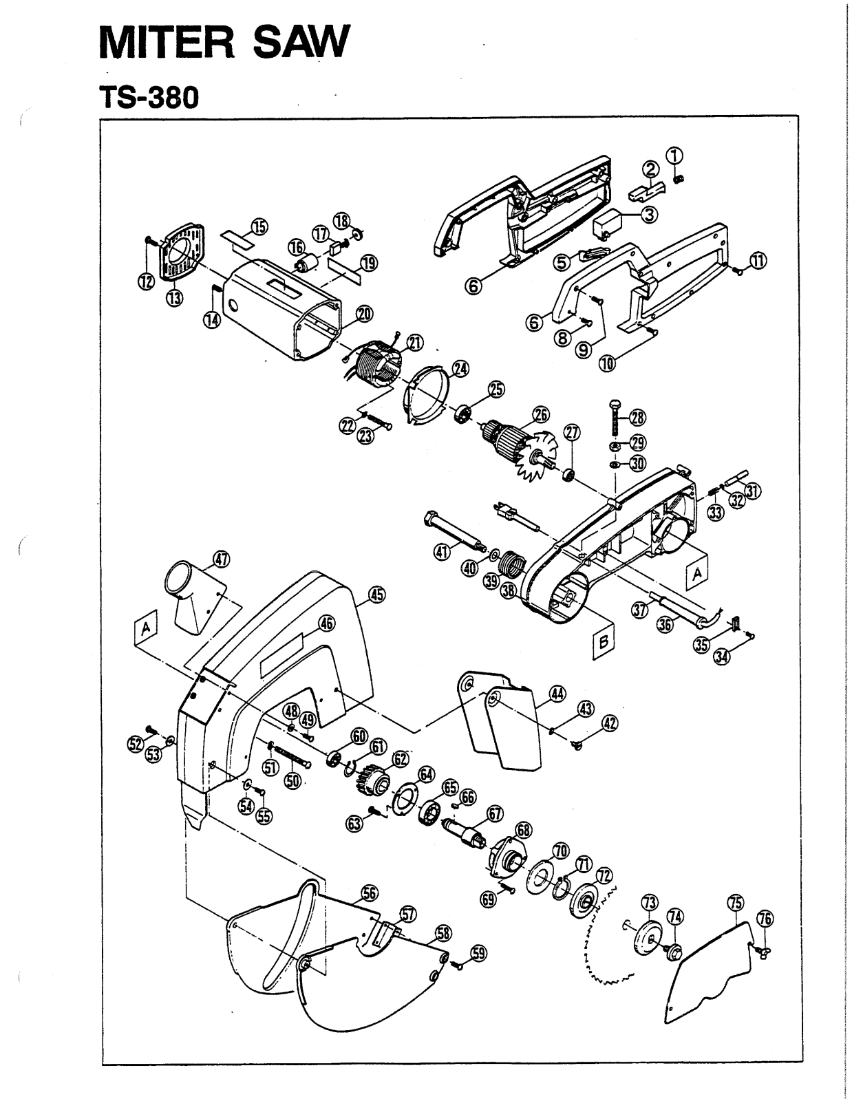 Ryobi TS380 User Manual