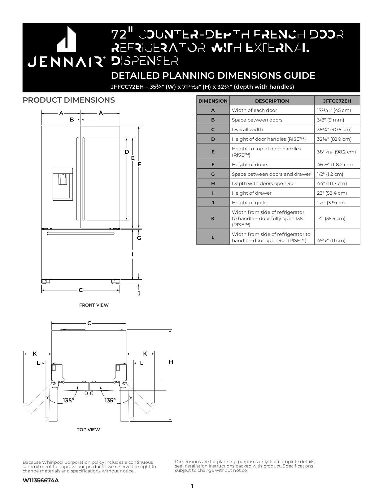 Jenn-Air JFFCC72EHL User Manual