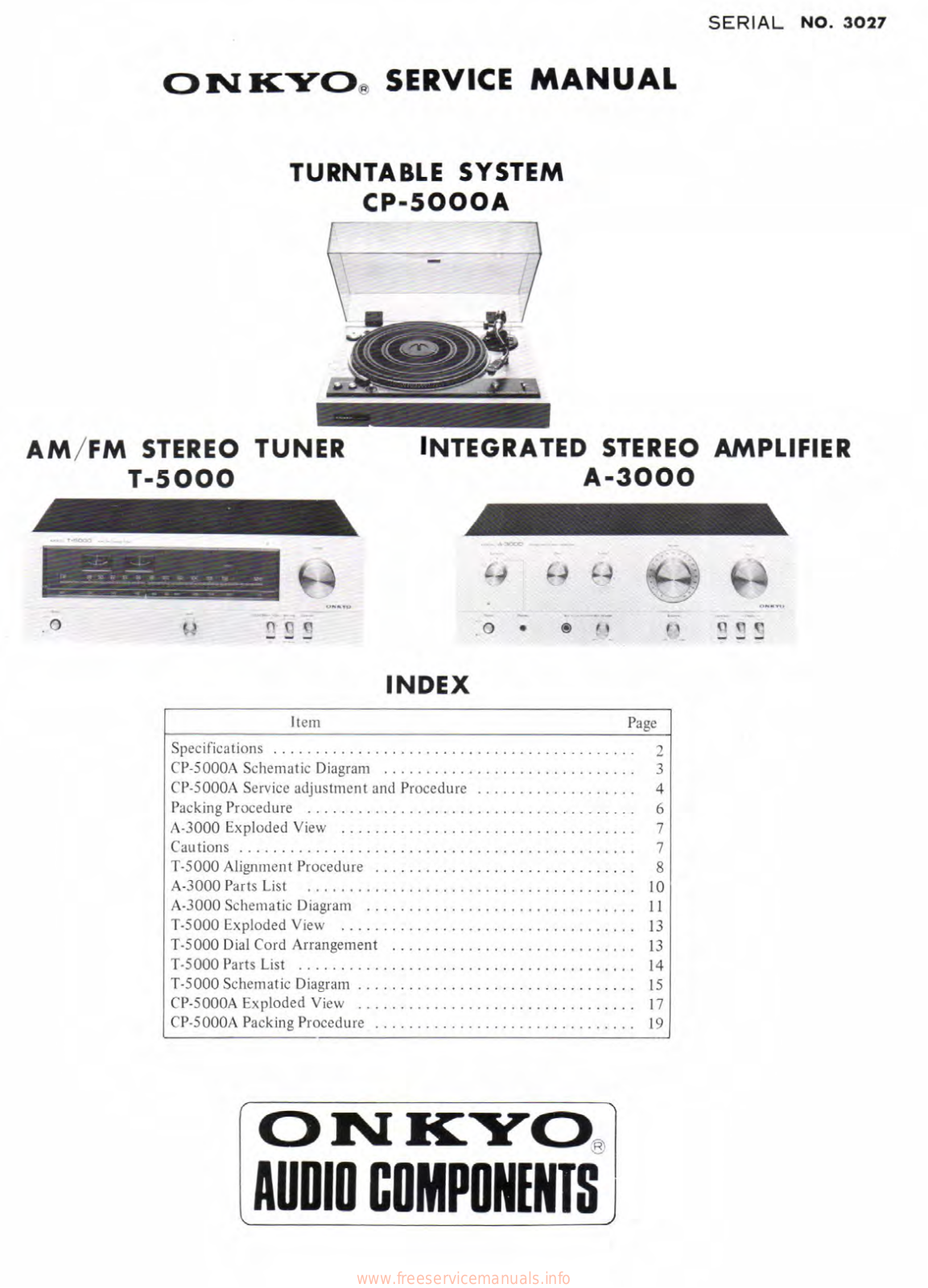 Onkyo CP-5000-A Service Manual