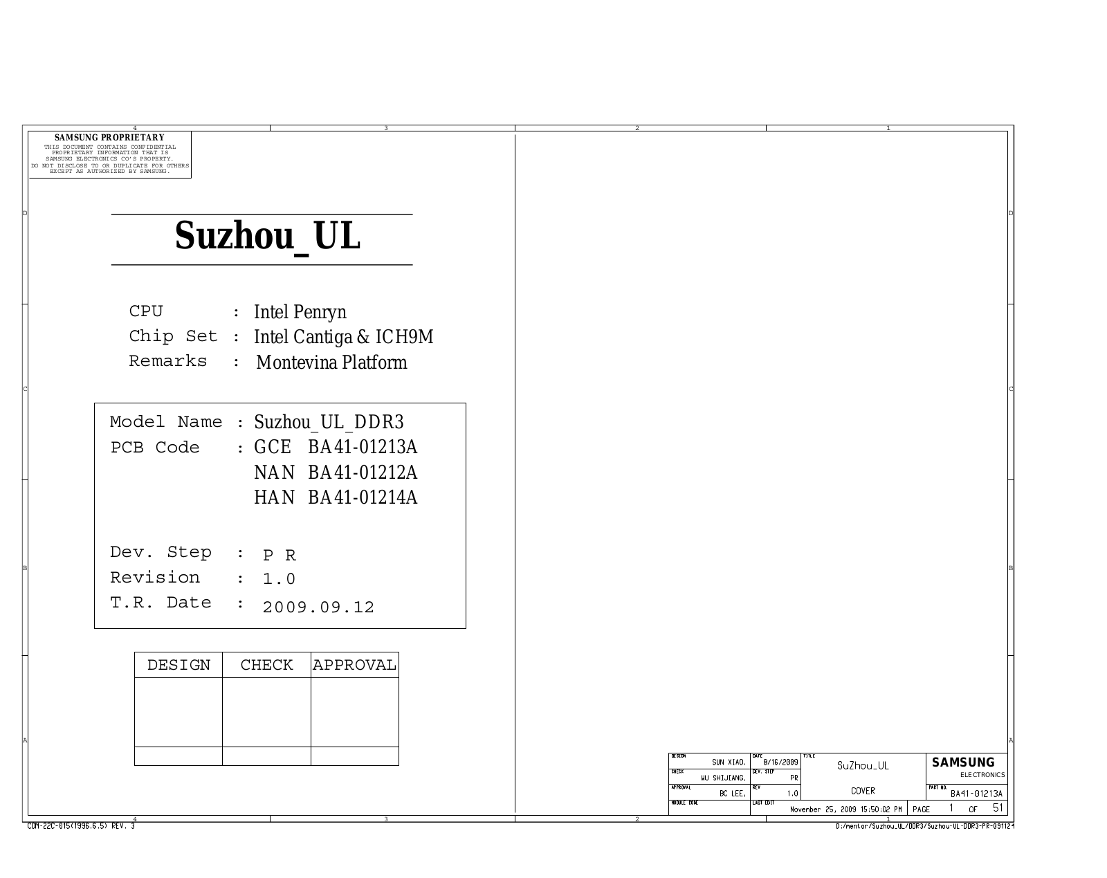 Samsung Suzhou-UL, NP-R428, NP-R430 Schematic
