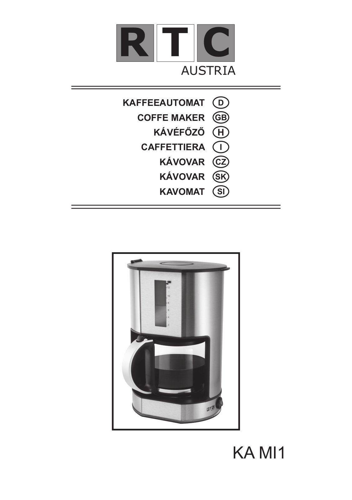 RTC KA MI1 Operating Manual