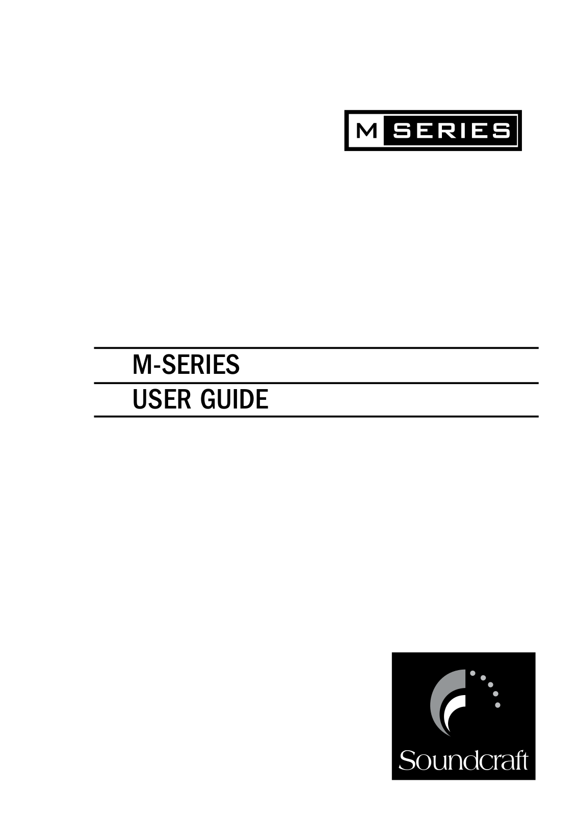 Soundcraft M8 User manual