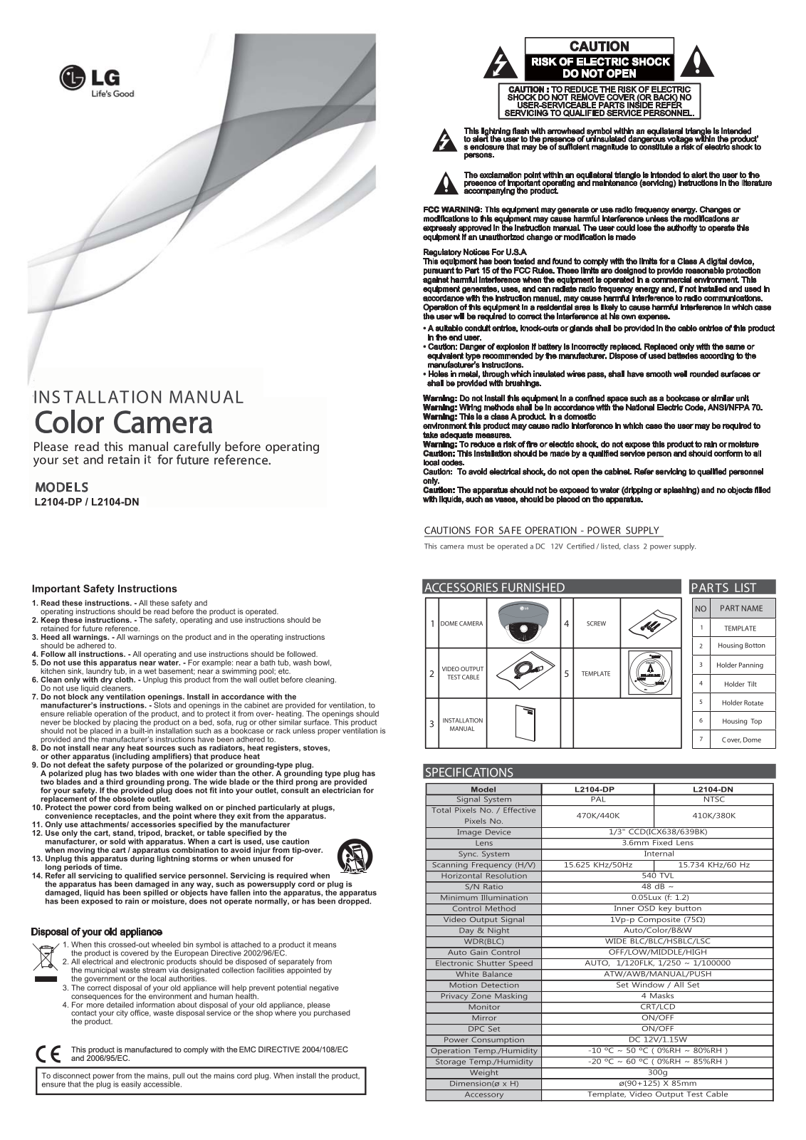 LG L2104-DP User Guide