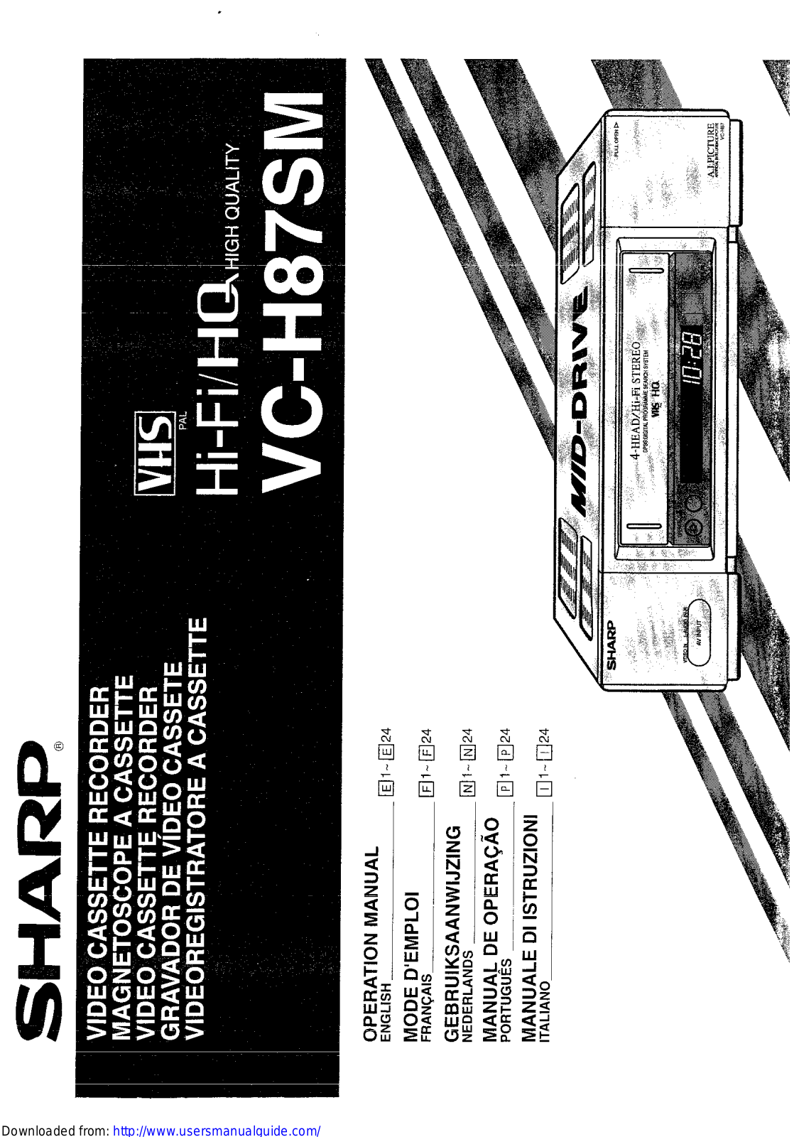 SHARP VC-H87SM User Manual