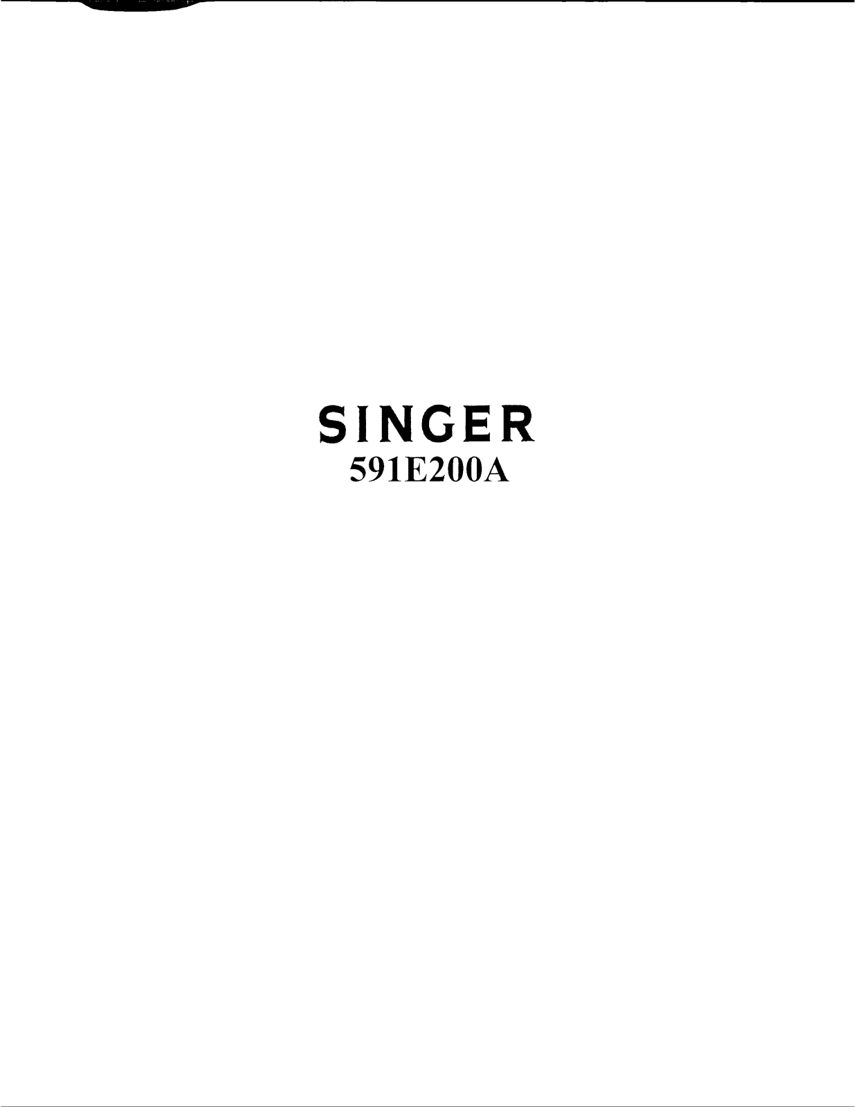 SINGER 591E200A Parts List