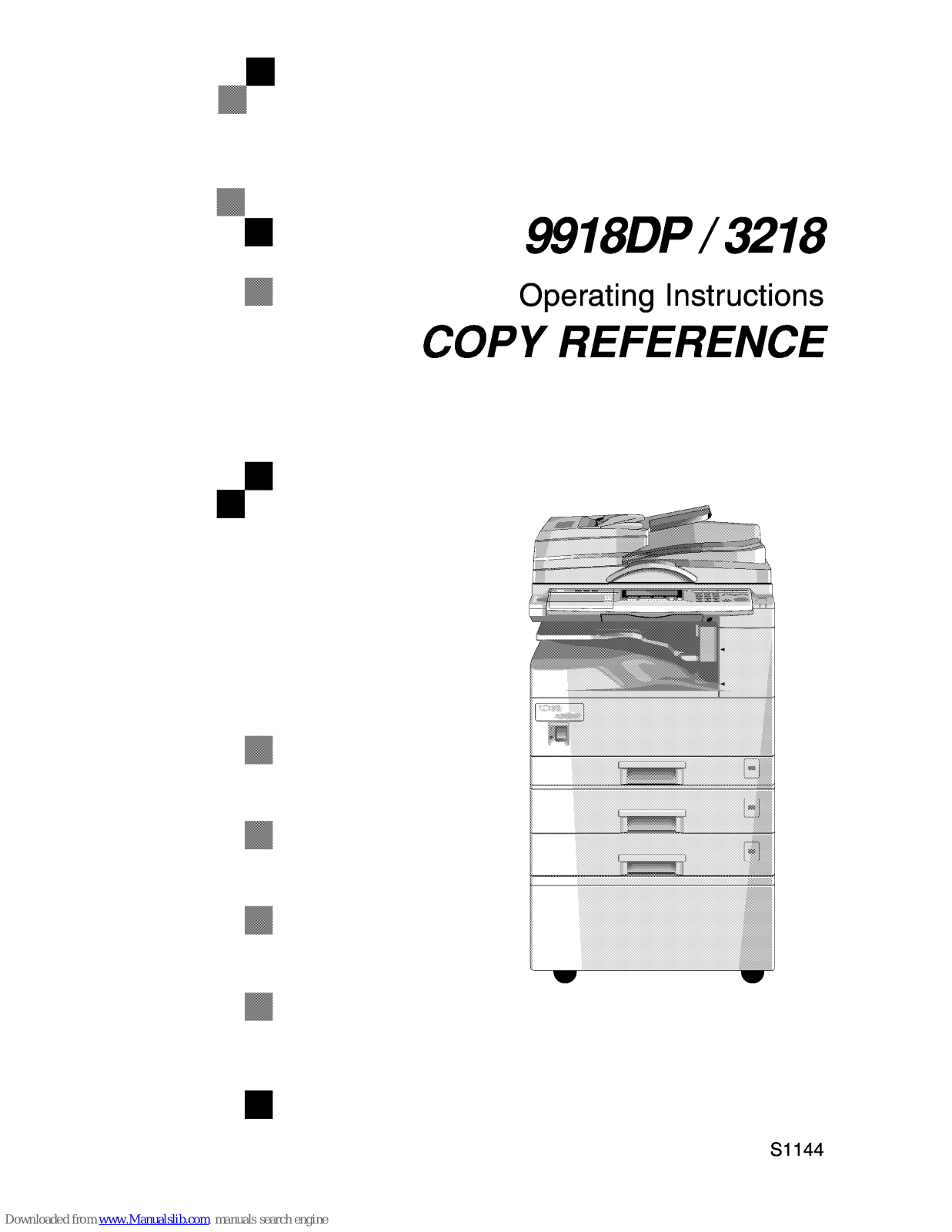 Ricoh 3218, 9918DP Copy Reference Manual