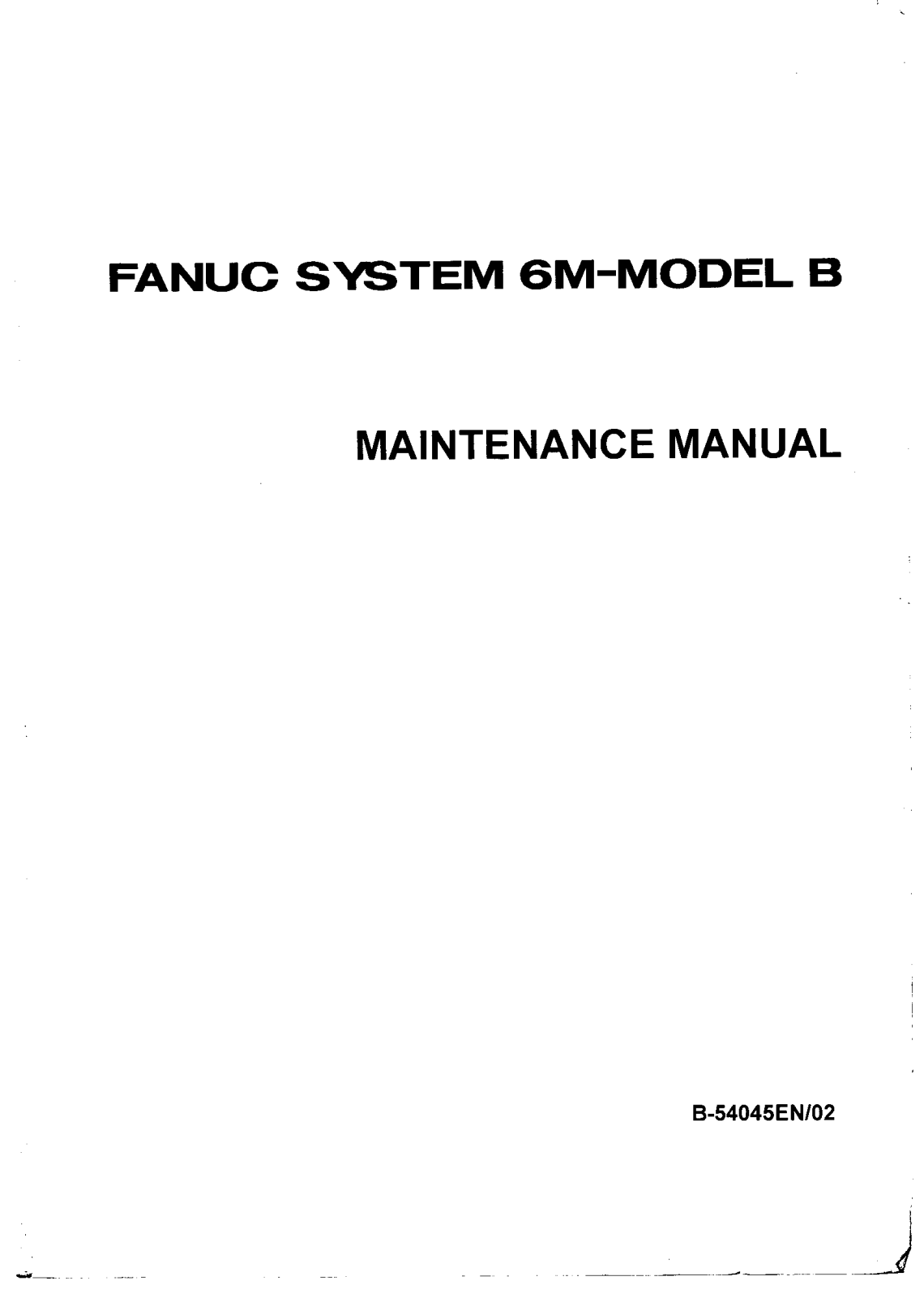 fanuc 6 M Maintenance Manual