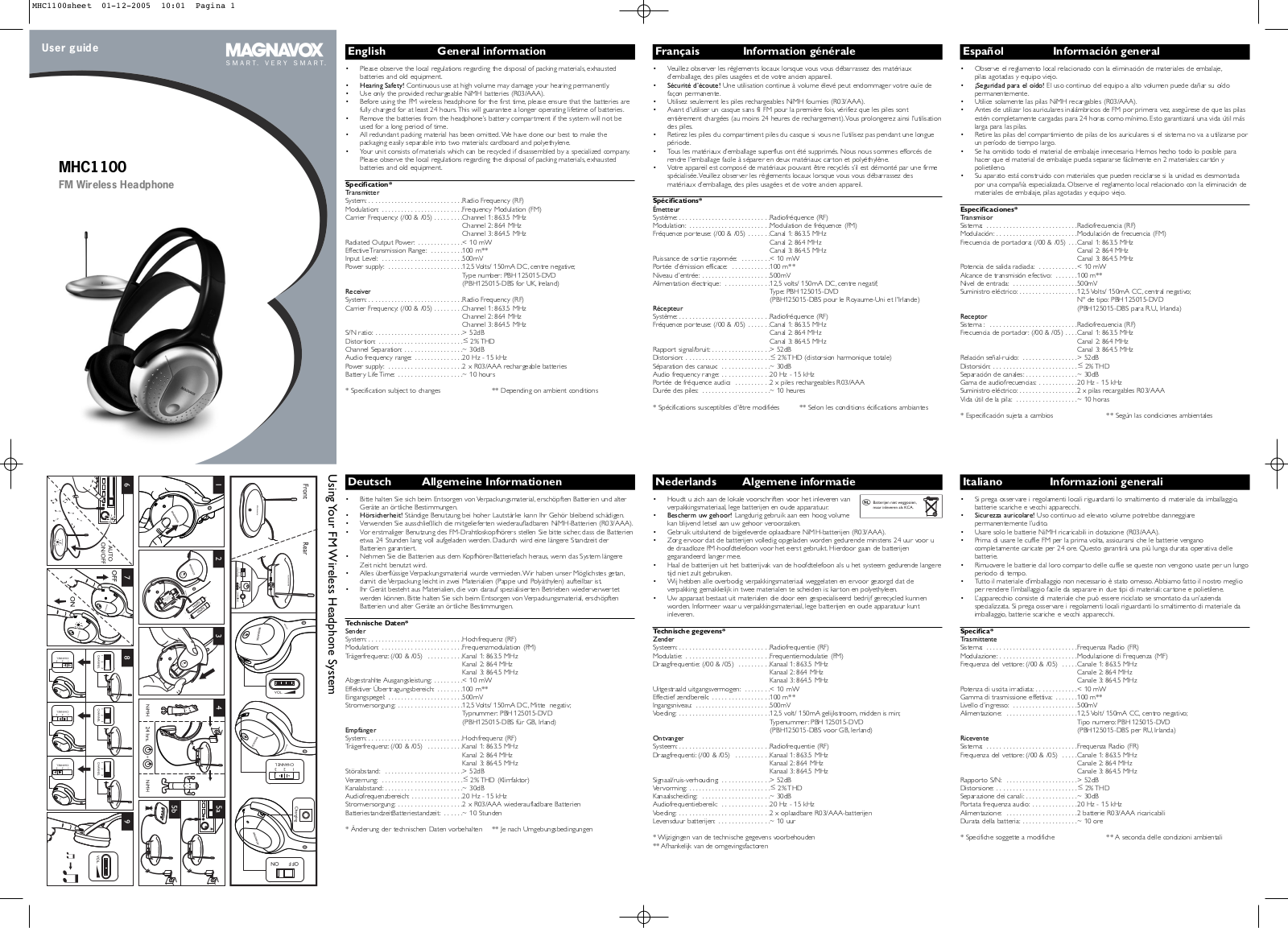 Philips MHC1100 User manual