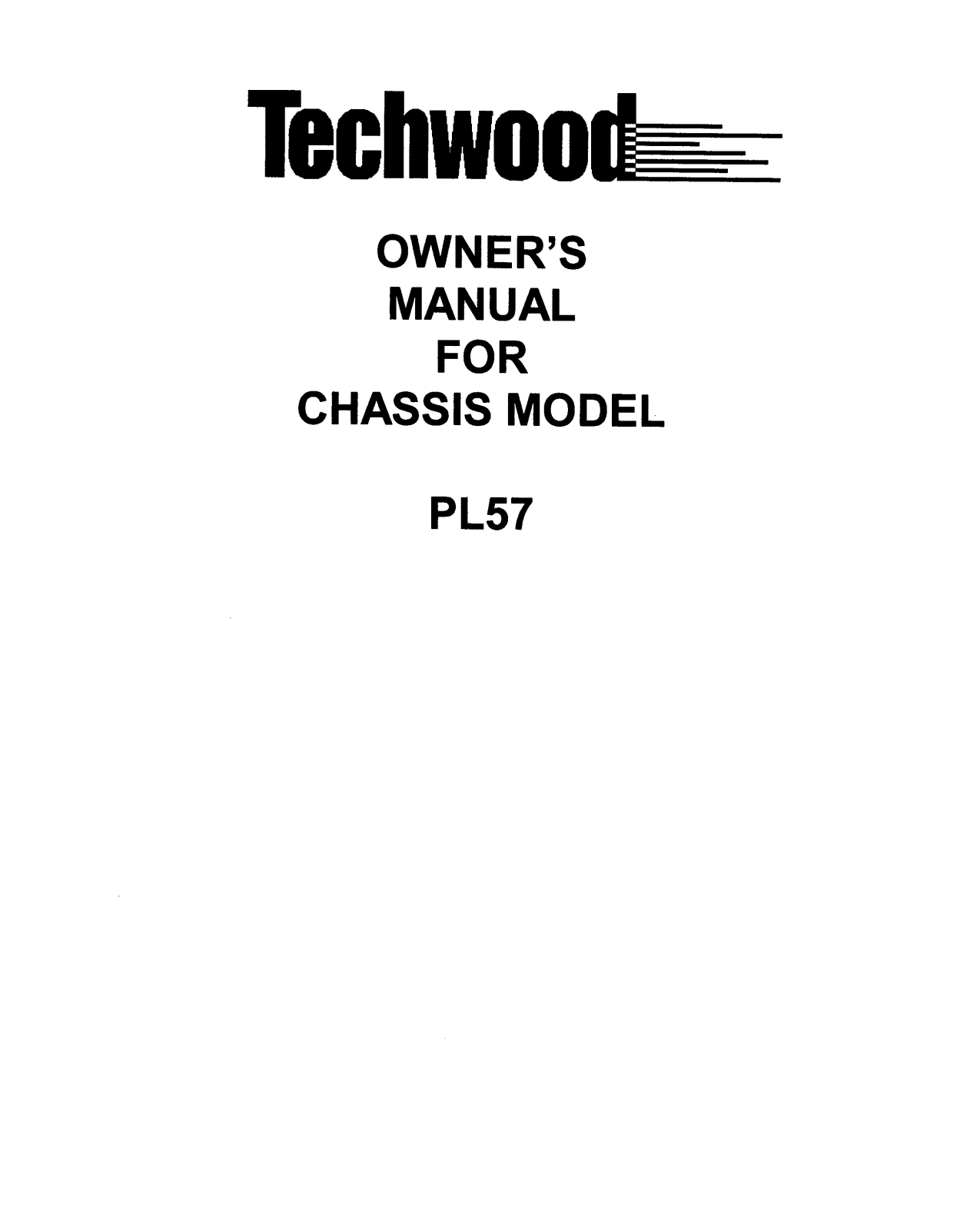 Techwood PL57 User Manual