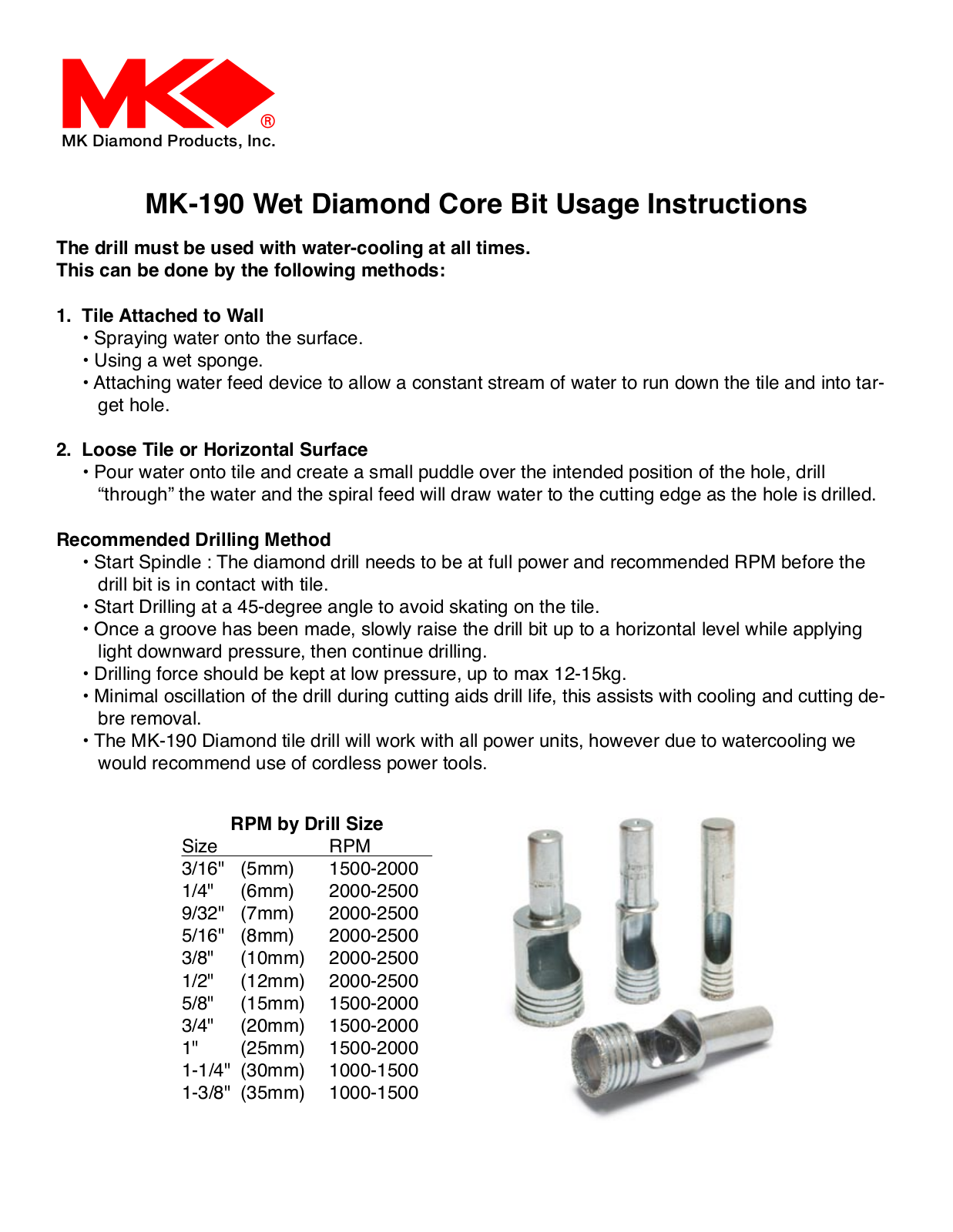 MK Diamond MK-190 User Manual