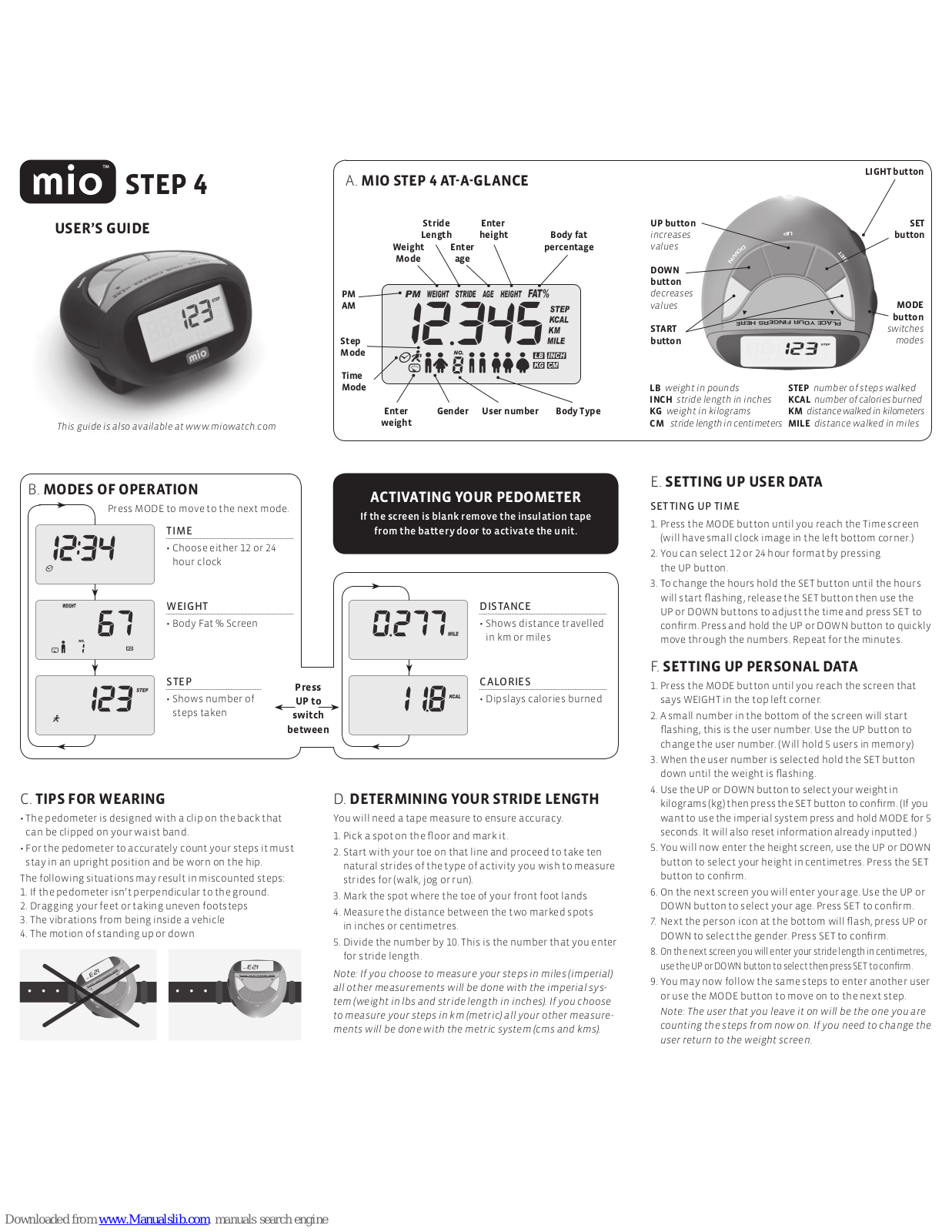 Mio Step 4 User Manual