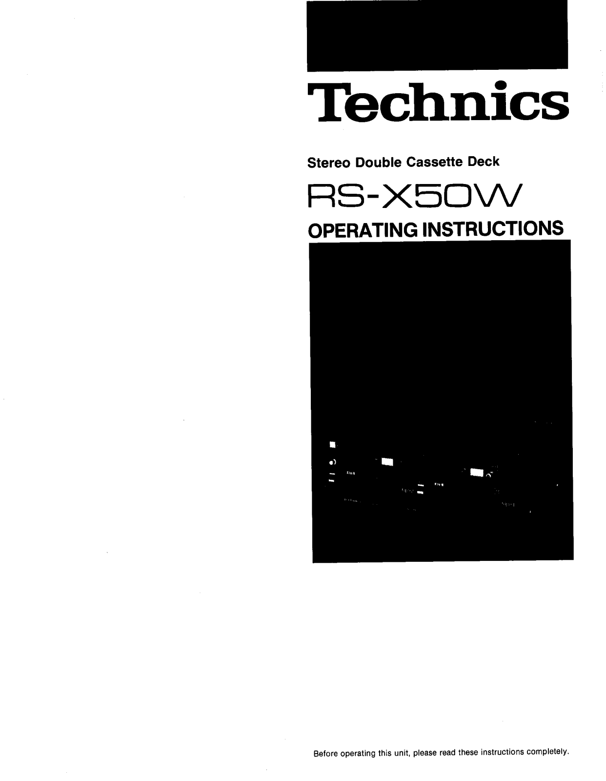 Panasonic RS-X50W User Manual