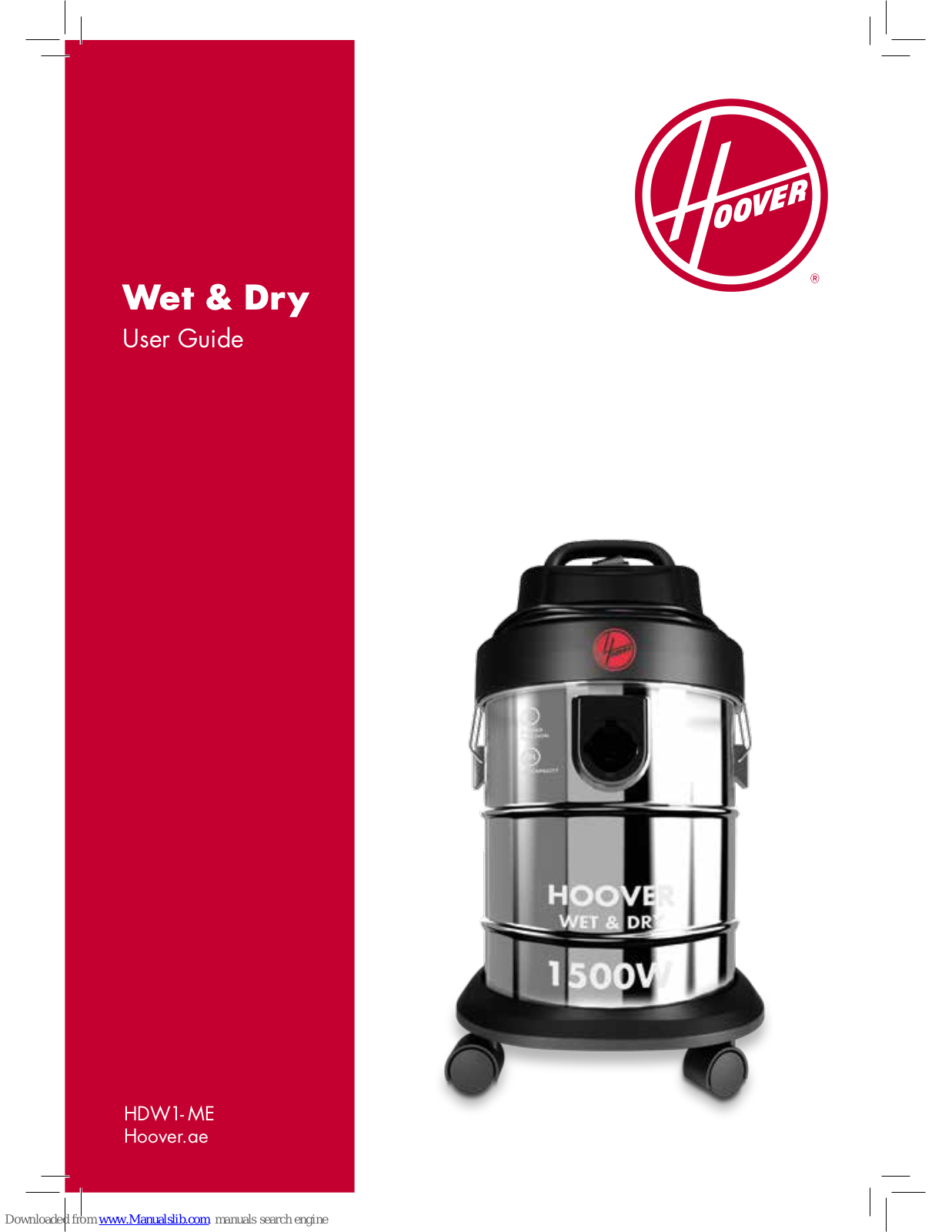 Hoover HDW1- ME User Manual