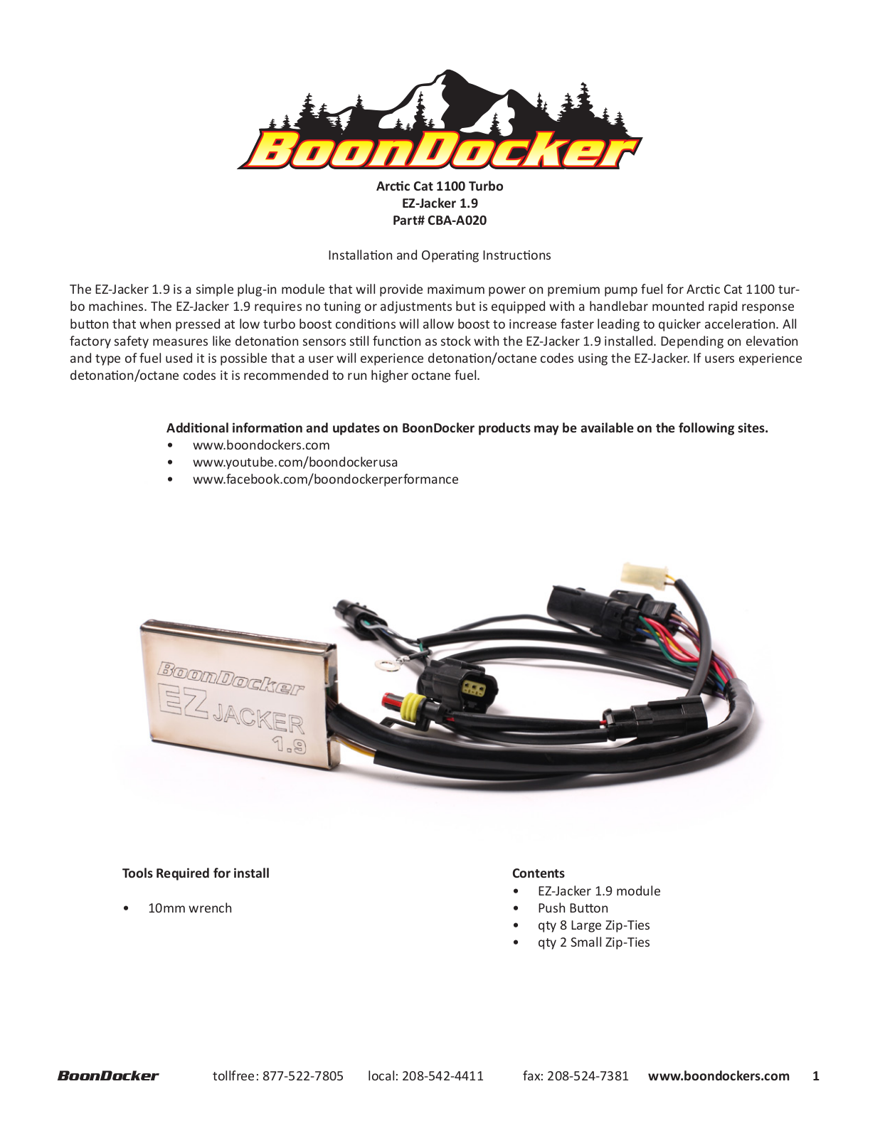 BoonDocker EZ JACKER User Manual