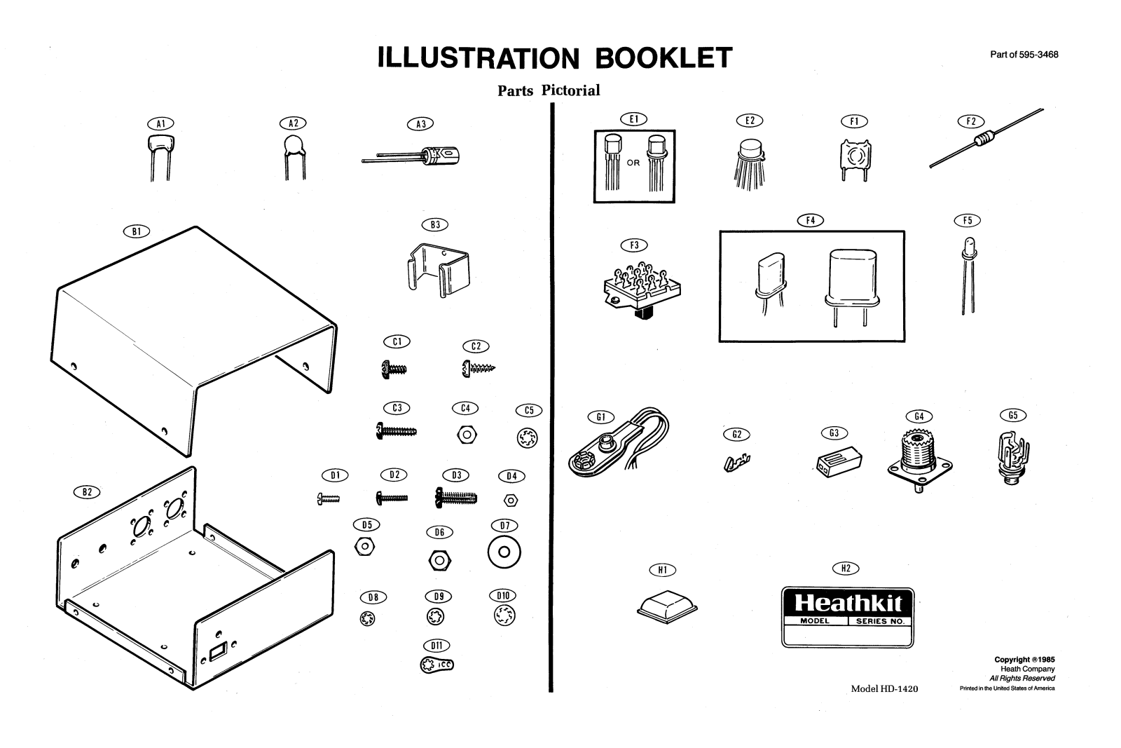 Heath Heathkit HD-1420 Parts List