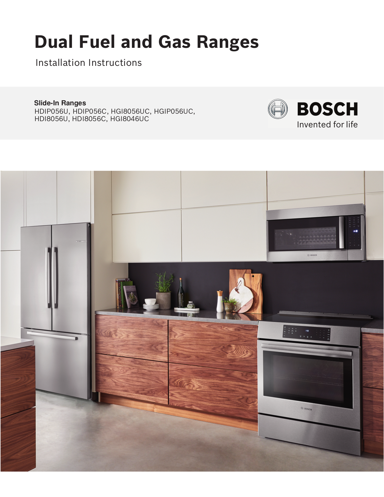 Bosch HGIP056UC, HDIP056U, HDI8056U Installation Manual