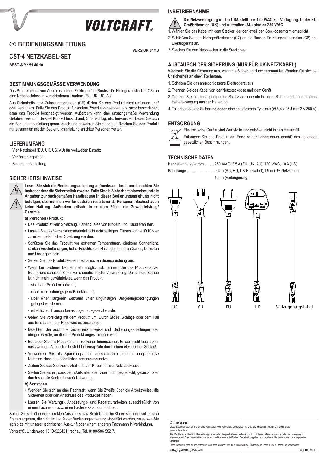 VOLTCRAFT CST-4 Operation Manual