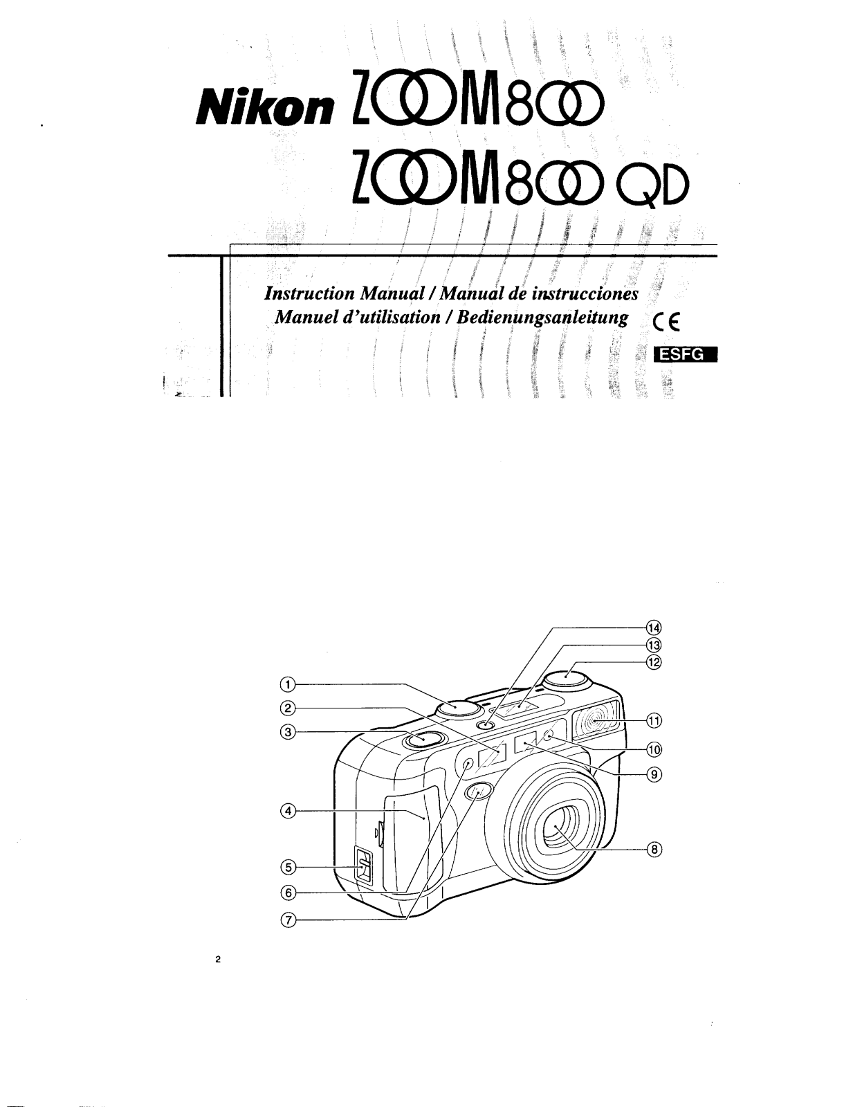 NIKON ZOOM800 Inruction manual