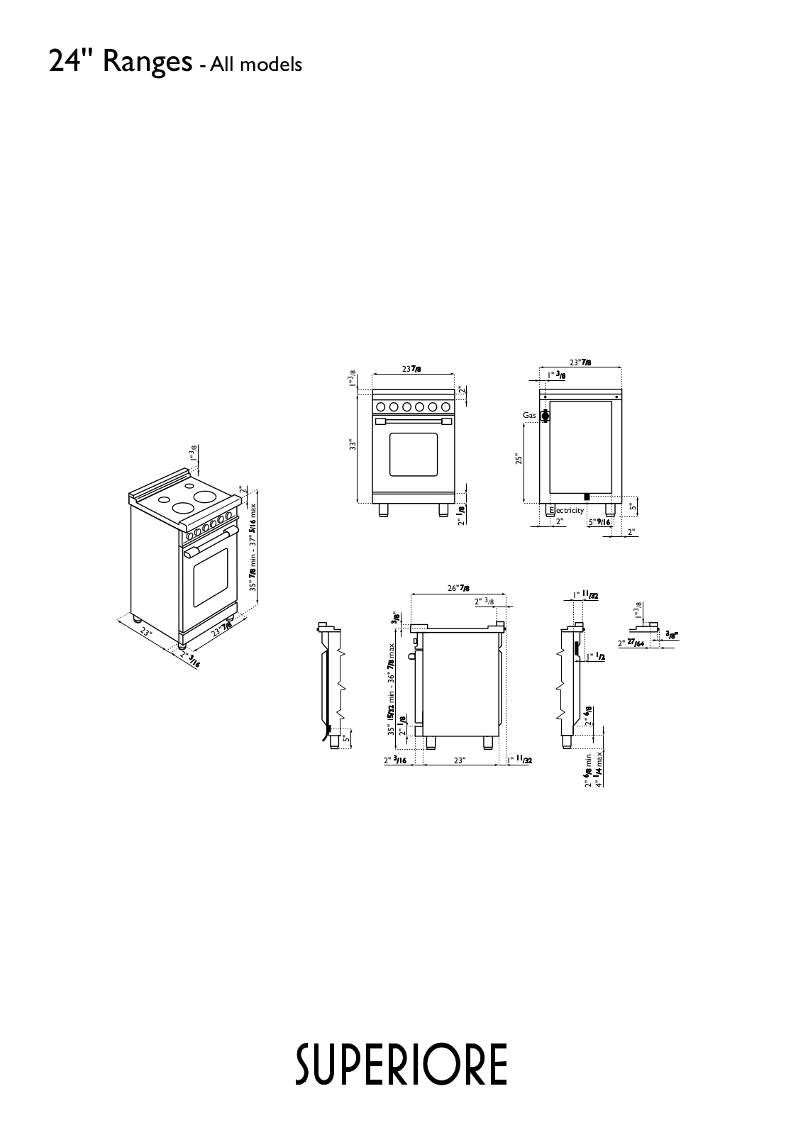 Superiore RN241GPSS Dimension Guide - ManualMachine.com