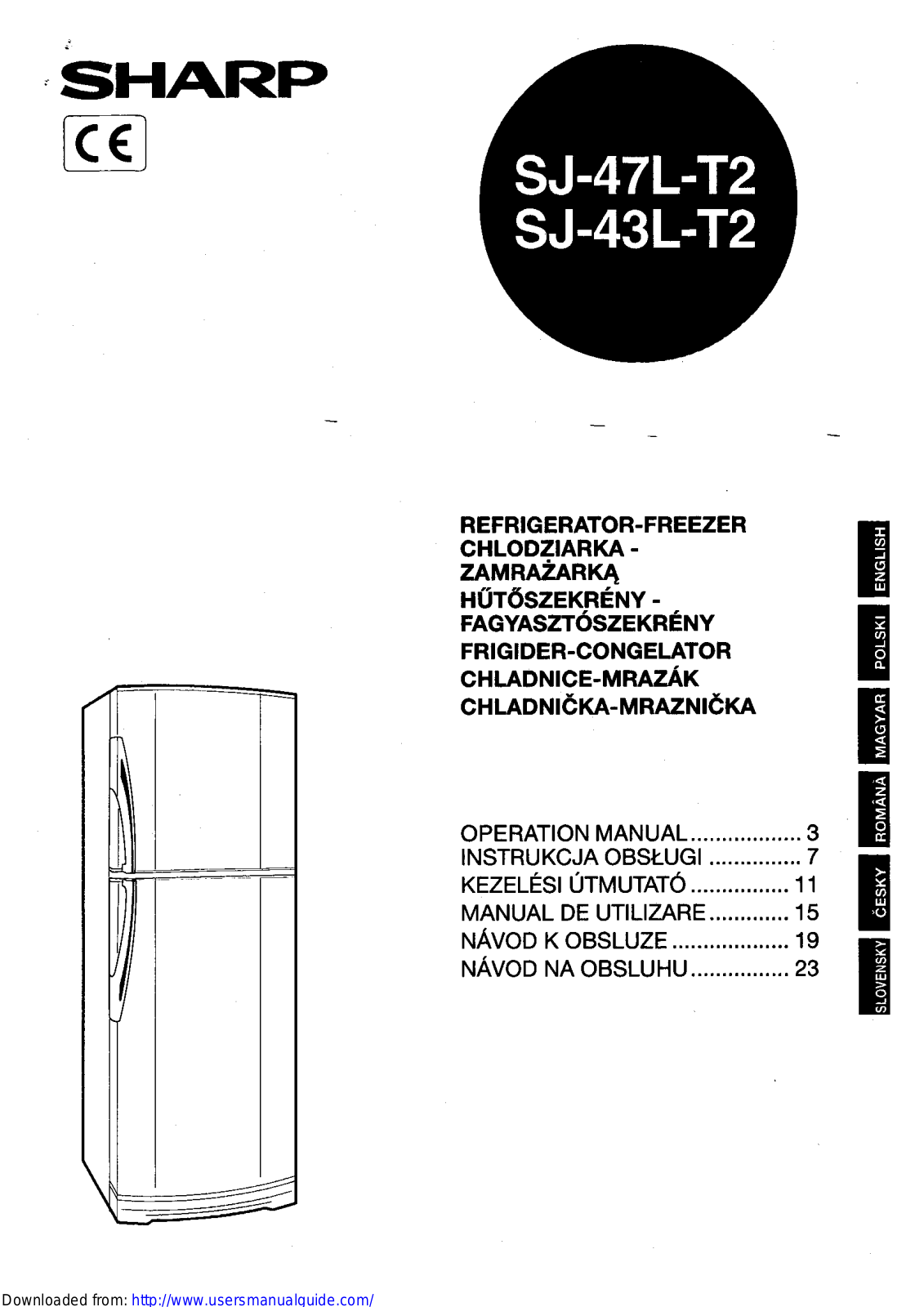 SHARP SJ-47/43LT2 User Manual