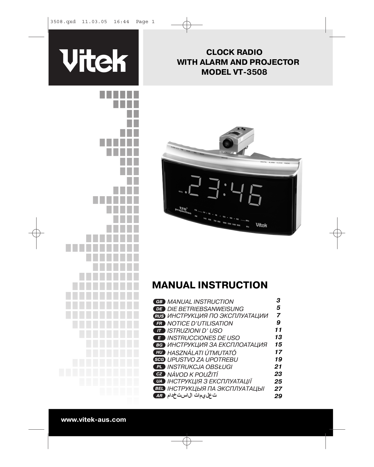 Vitek VT-3508 User Manual