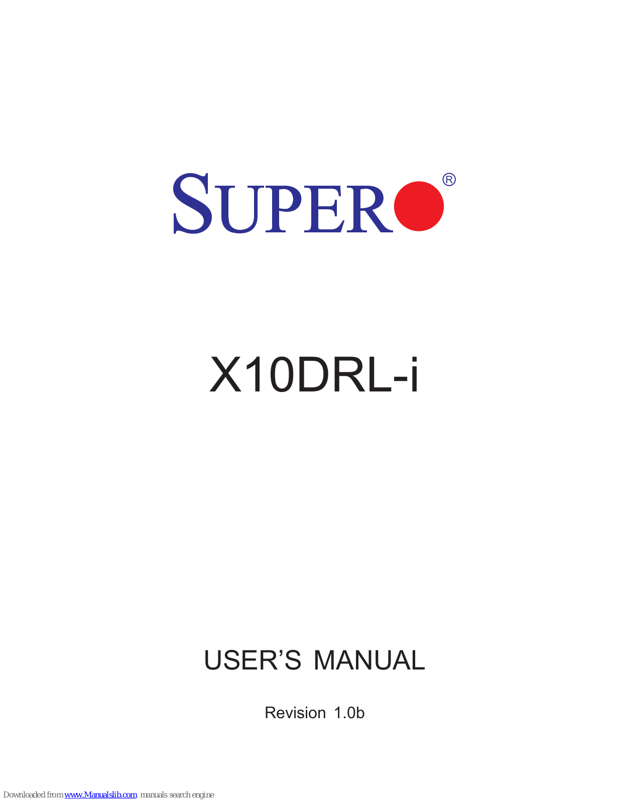 Supero X10DRL-i User Manual