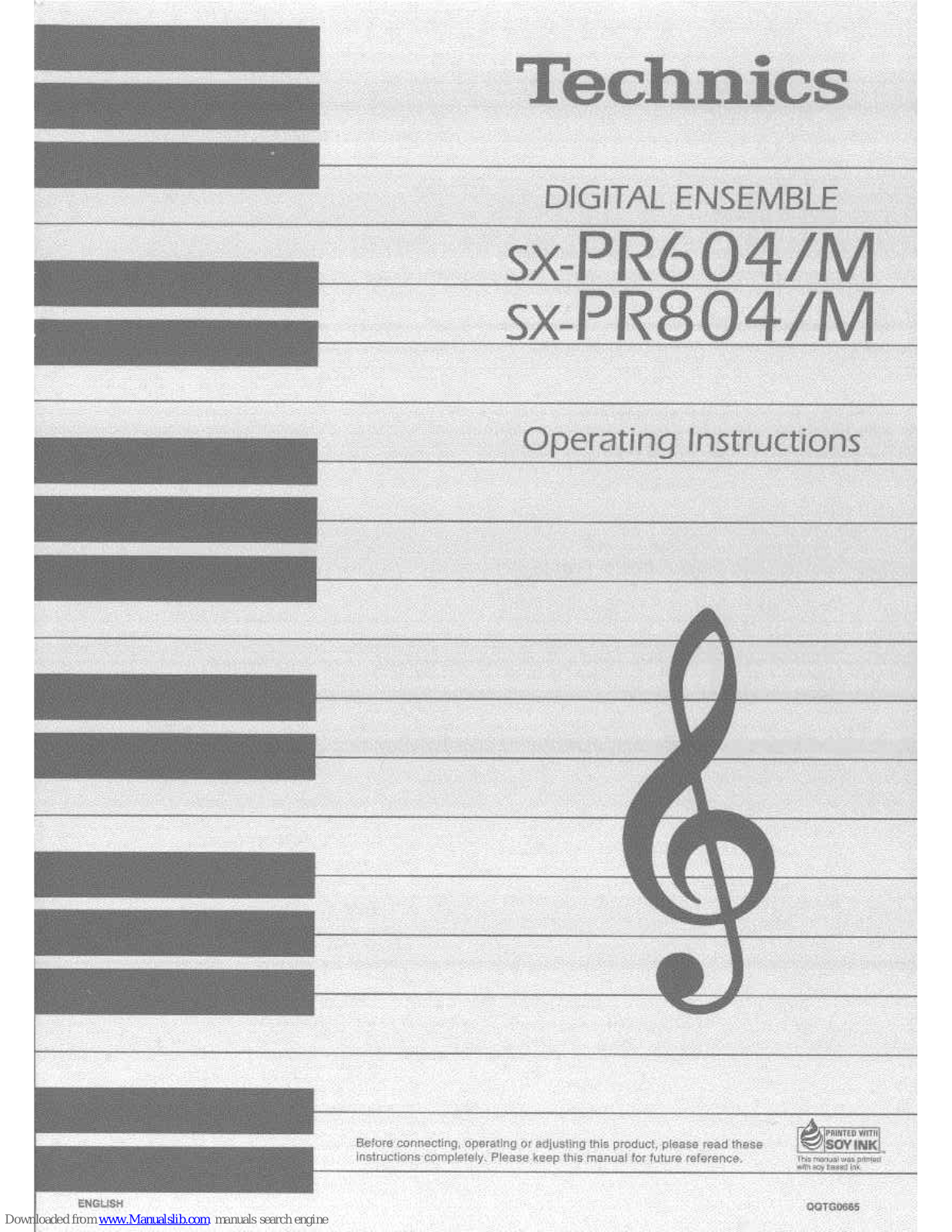 Technics SX-PR604, SX-PR604M, SX-PR804, SX-PR804M Operating Instructions Manual