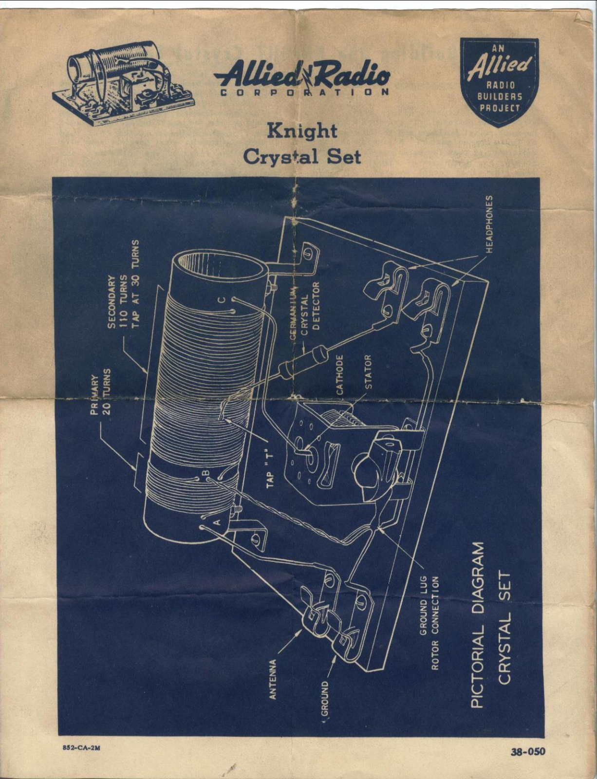 Allied Radio Knight Crystal Set Service manual