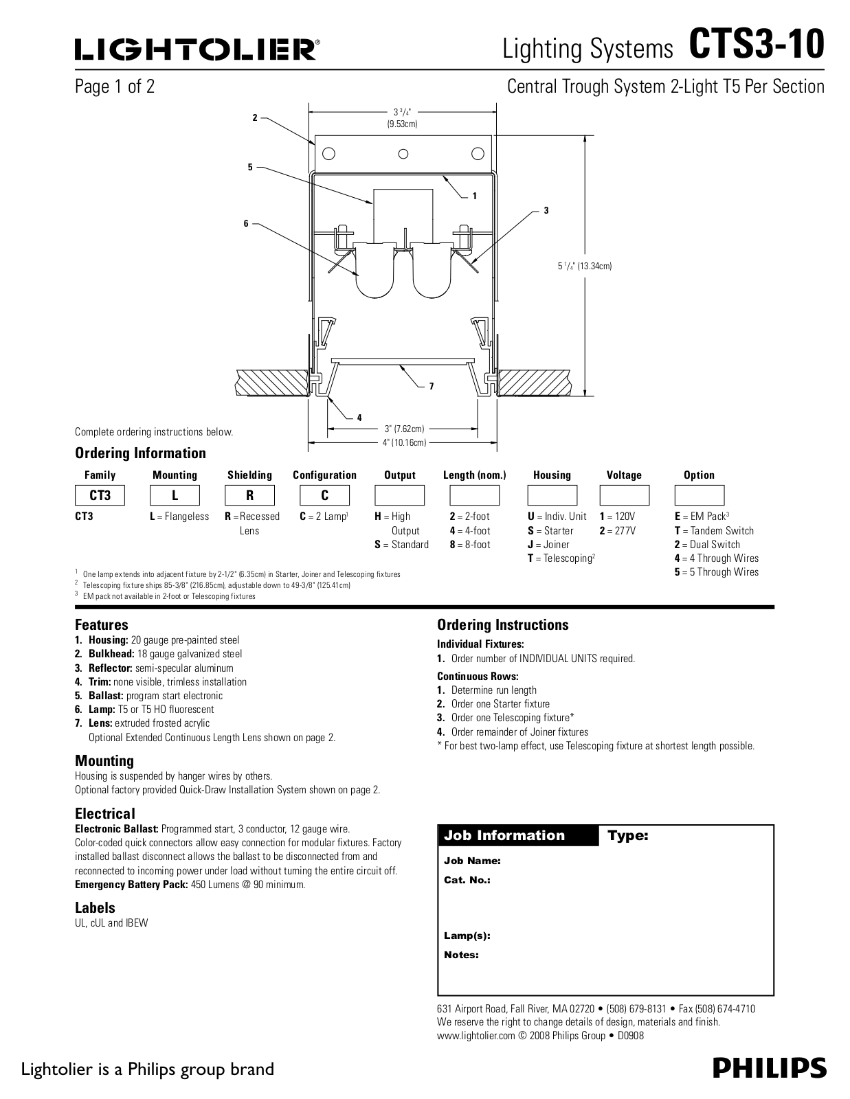 Lightolier CTS3-10 User Manual