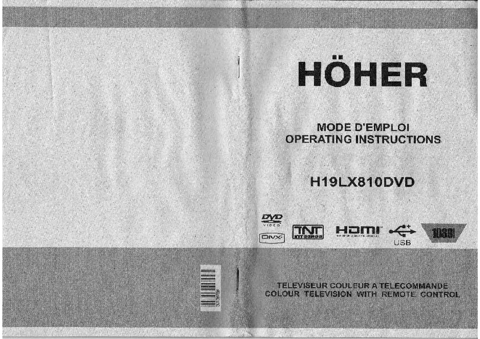 HÖHER H19LX810DVD User Manual