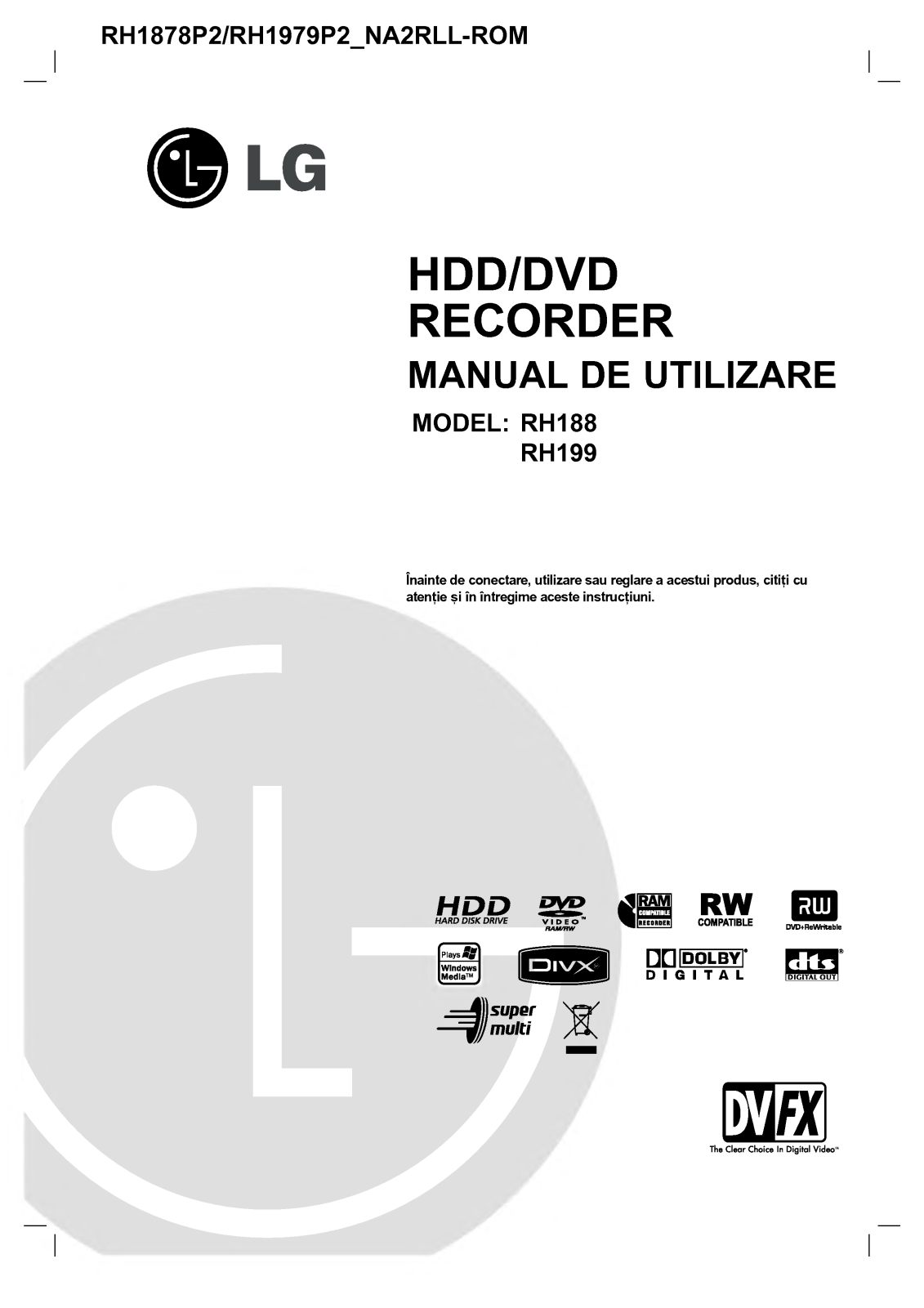 Lg RH199, RH188 User Manual