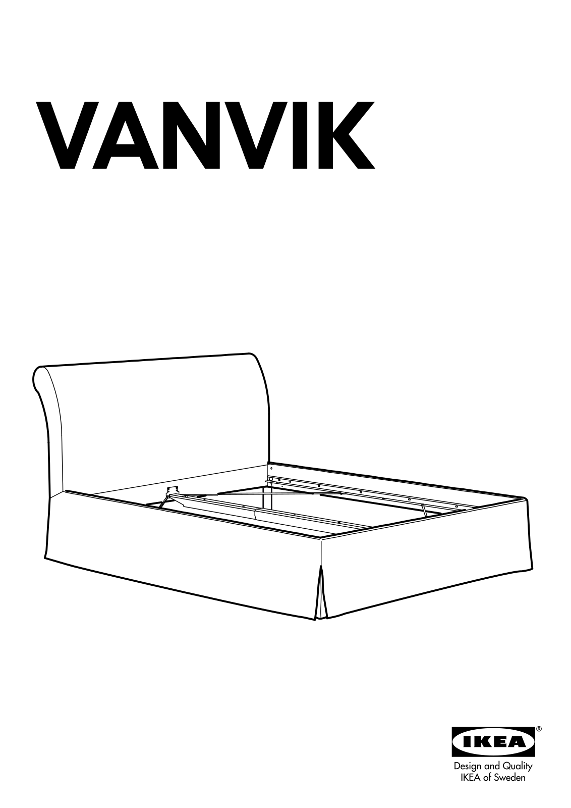 IKEA VANVIK FULL BED FRAME, VANVIK QUEEN BED FRAME User Manual