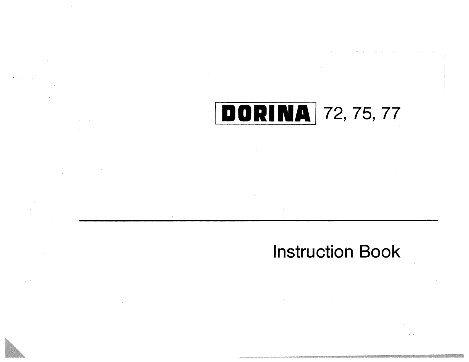 Pfaff dorina 75, dorina 72 User Manual - ManualMachine.com