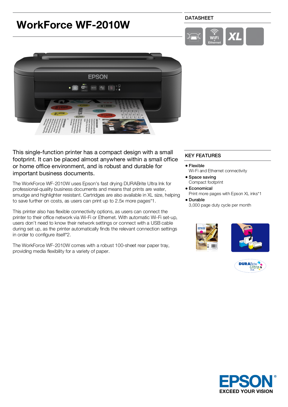 Epson C11CC40301 Product Data Sheet